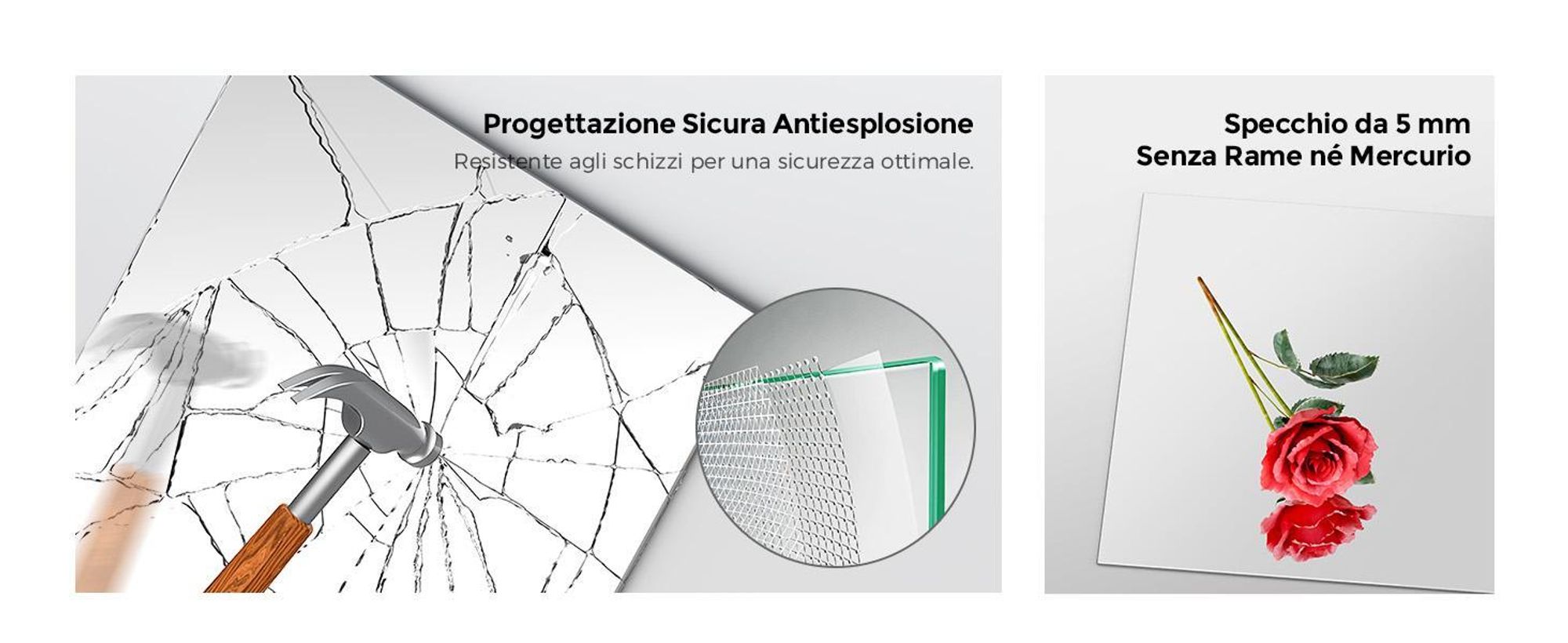 S'AFIELINA Specchio da bagno con mensola 60 × 80 × 1,0 cm (A × L × P) Specchio con mensola Specchio da parete per bagno con scaffale
