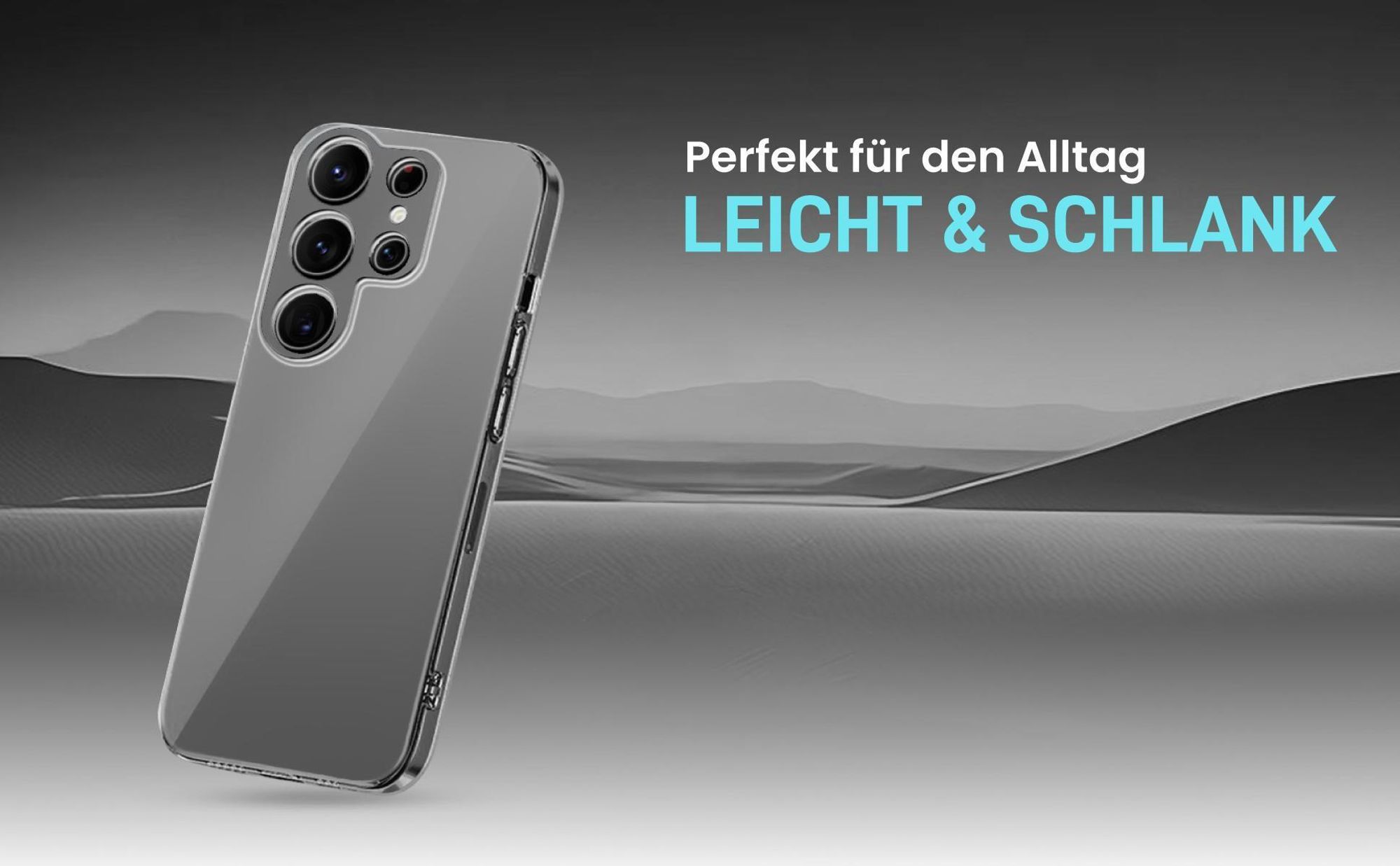 Hochtransparente Hülle für einen schlichten Look kompatibel mit Samsung Galaxy S23 Ultra