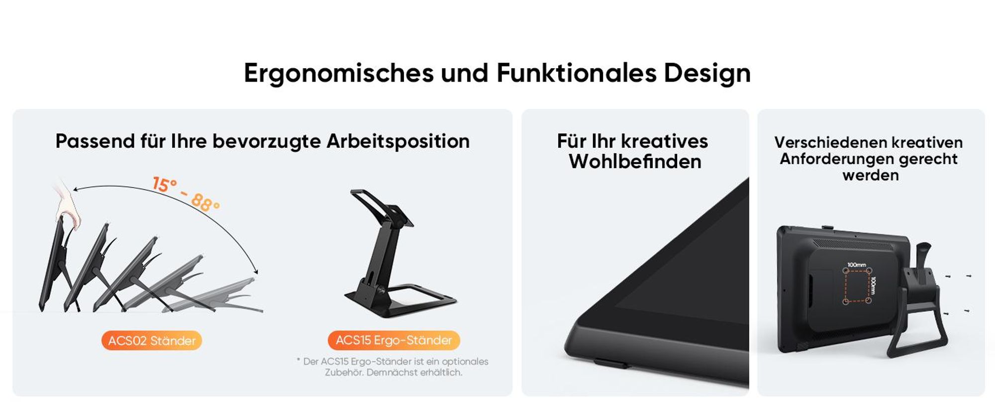 XPPen Artist Pro 22 (Gen 2), Kabelgebunden, 5080 lpi, 475,392 x 267,408 mm, USB/Bluetooth, 1 cm, Stift
