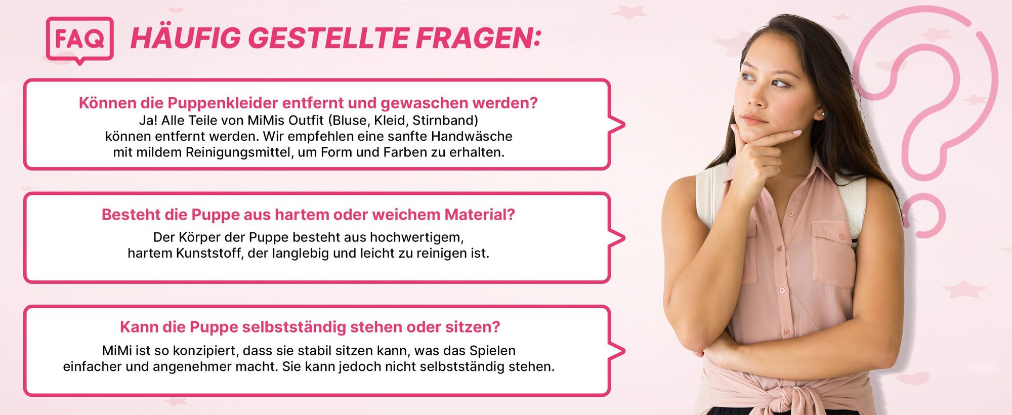 Interaktive Babypuppe MiMi 30 cm von Kinderplay – spricht, weint und schließt die Augen für realistisches Rollenspiel