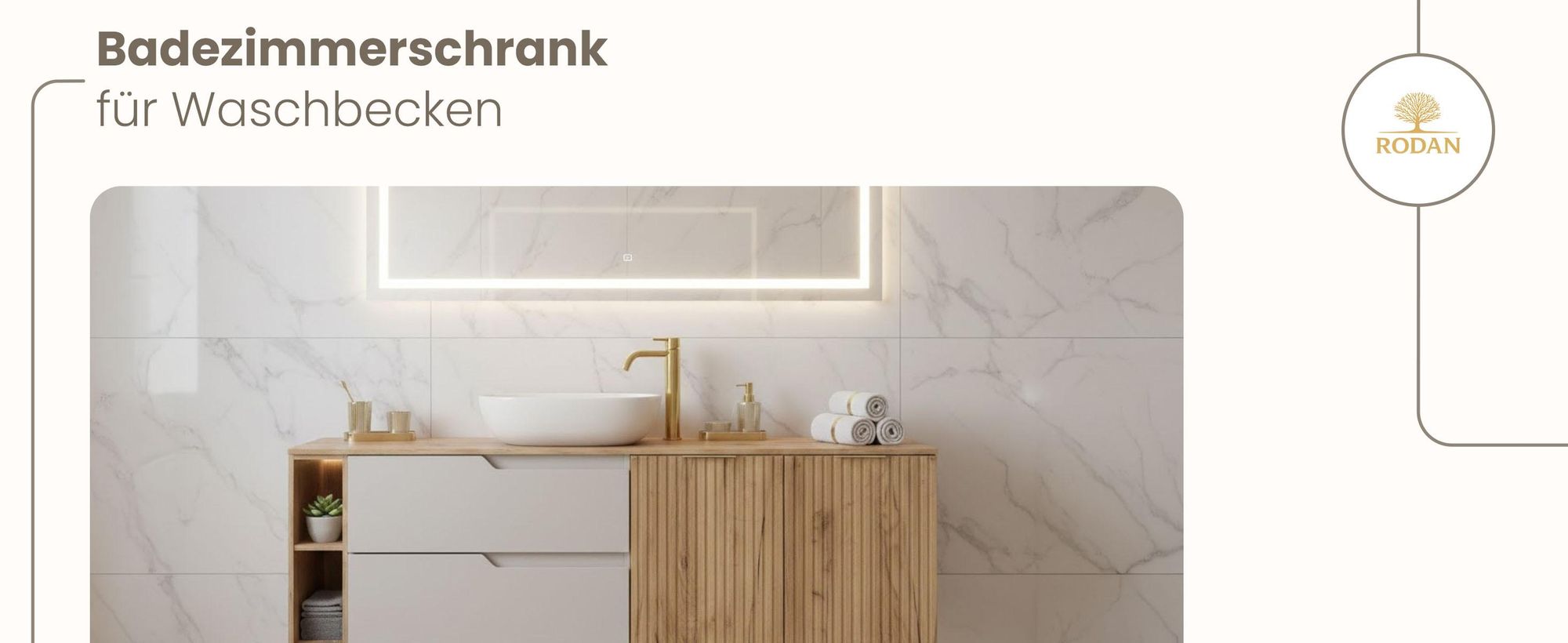 RODAN, Badmöbel, Badschrank, Badezimmermöbel, Badezimmer, MODERN, Waschbeckenunterschrank