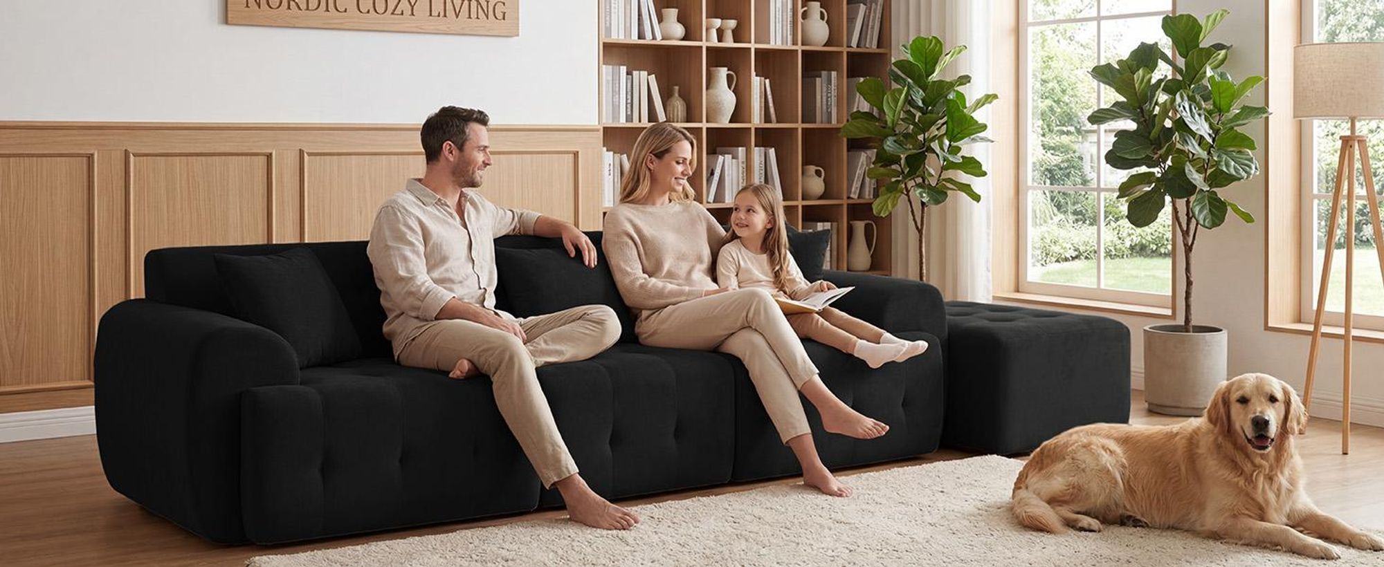 Divano ad angolo COMHOMA, 245 x 60 x 40 cm, divano modulare con funzione letto, divano letto, divano a L per soggiorno, imballato sottovuoto, combinabile in modo flessibile