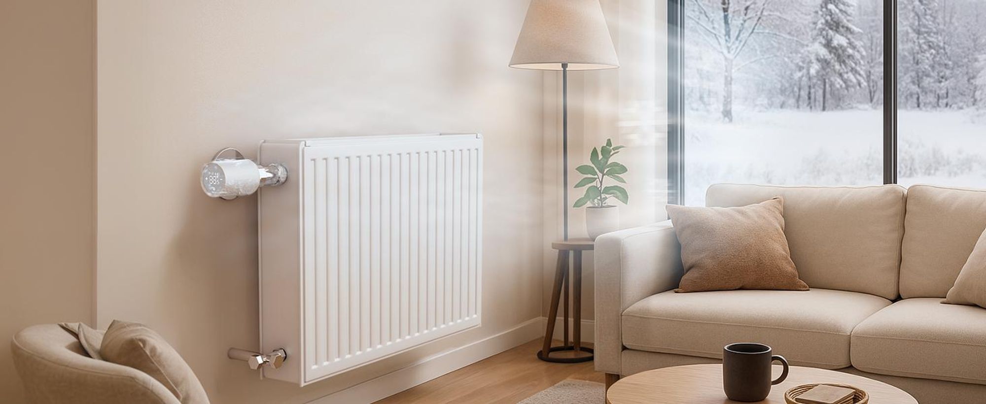 EMKE Heizkörperthermostat Intelligent mit Smart Gateway – Weiß ABS-Gehäuse Fernsteuerung Fenster-Offenerkennung & Kindersicherung