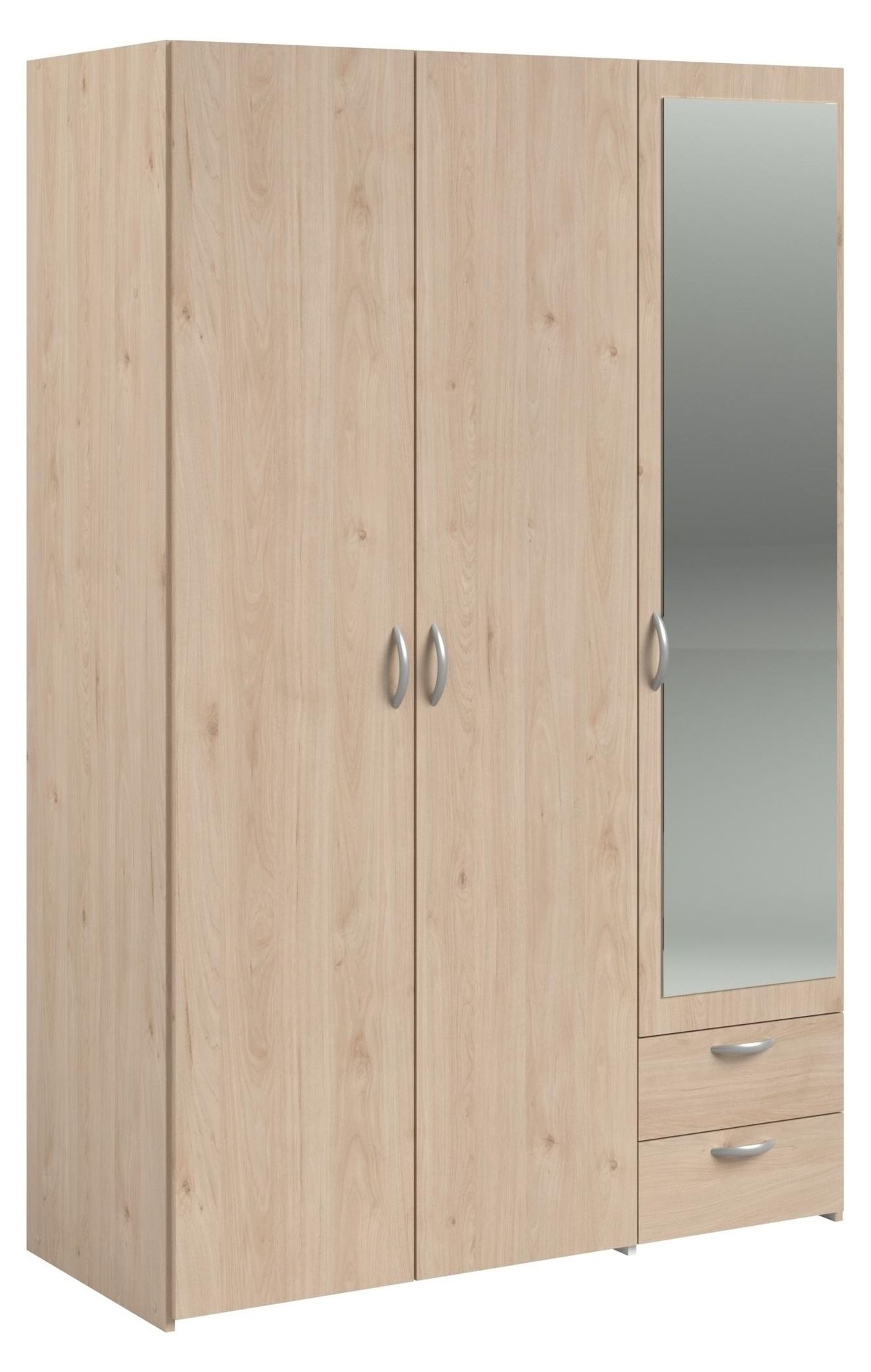 Parisot Daily 14 Kleiderschrank – Drehtürenschrank mit Spiegeltür und cleverer Innenaufteilung