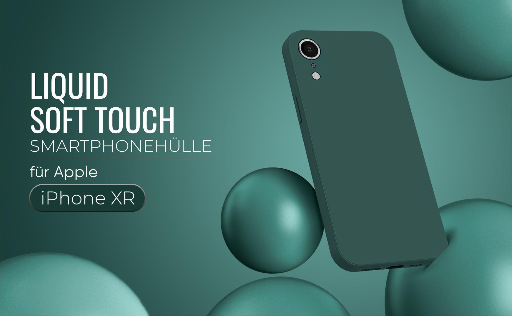 Liquid Soft Touch Smartphone Hülle in Grün für Apple iPhone XR