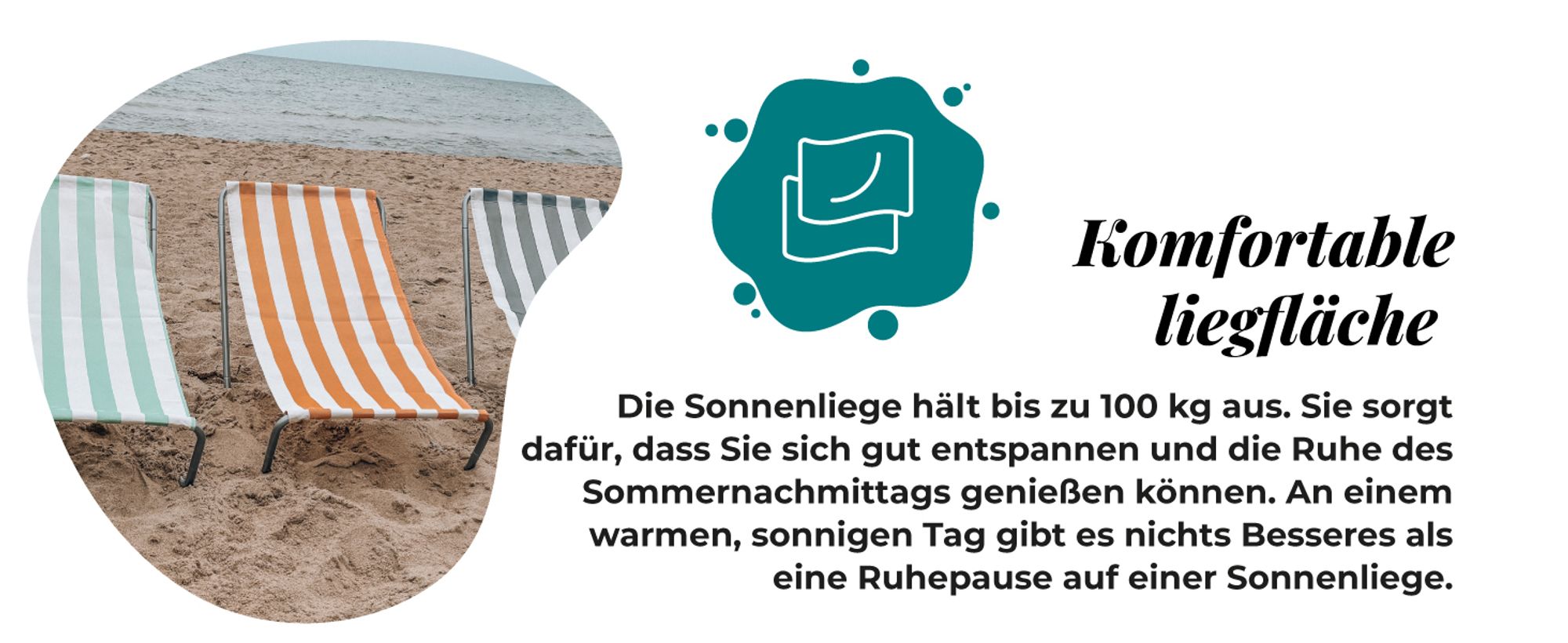 FEBE Sonnenliege Strandliege Liegestuhl Garteliege