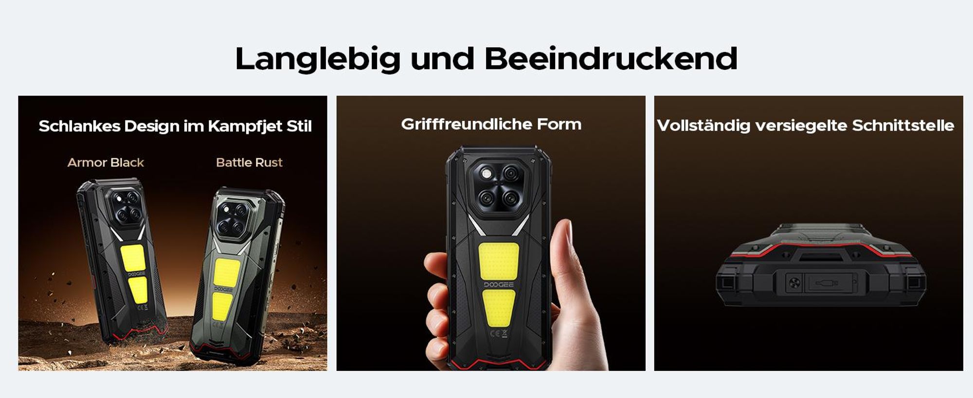 DOOGEE V Max LR Outdoor Smartphone Handy, 5G, IP68/IP69K, 6,78" 120Hz, 20500mAh, 36+512GB, 200MP,NFC, Fingerabdruck, ohne Vertrag