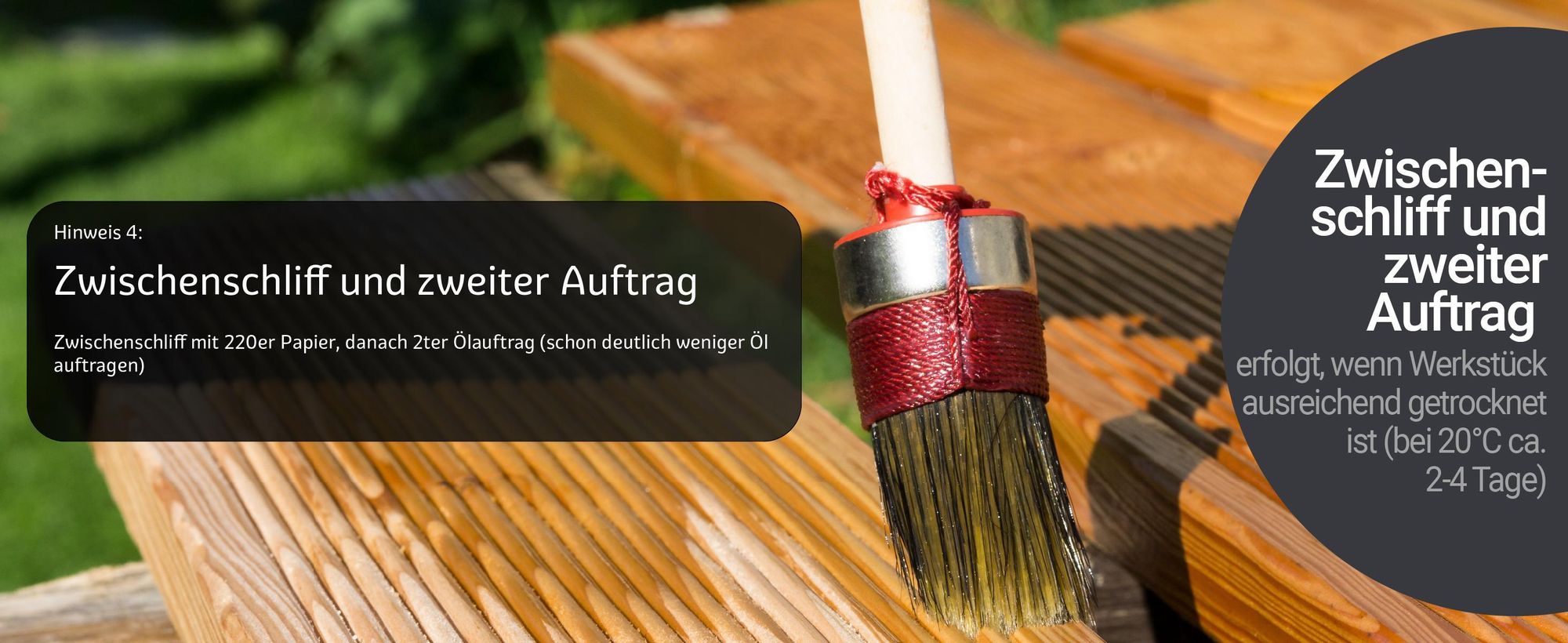 Natur Leinöl W200 Zwischenschliff und zweiter kaufland