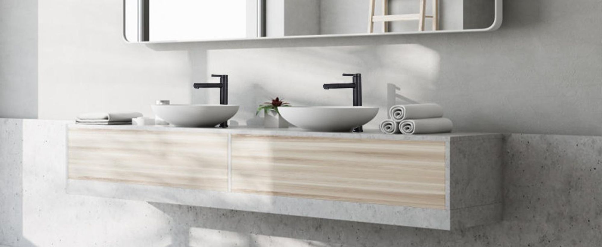 Homelody Wasserhahn Bad Schwarz,Waschtischarmatur ,Waschbecken Armaturen Badezimmer,Mischbatterie Hoch für Waschtisch，Edelstahl Waschbeckenarmatur