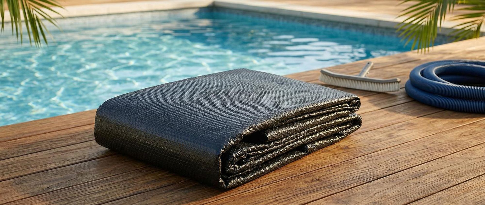 tectake® Pool-Solarfolie rechteckig und selbstschwimmend 274 x 549 cm