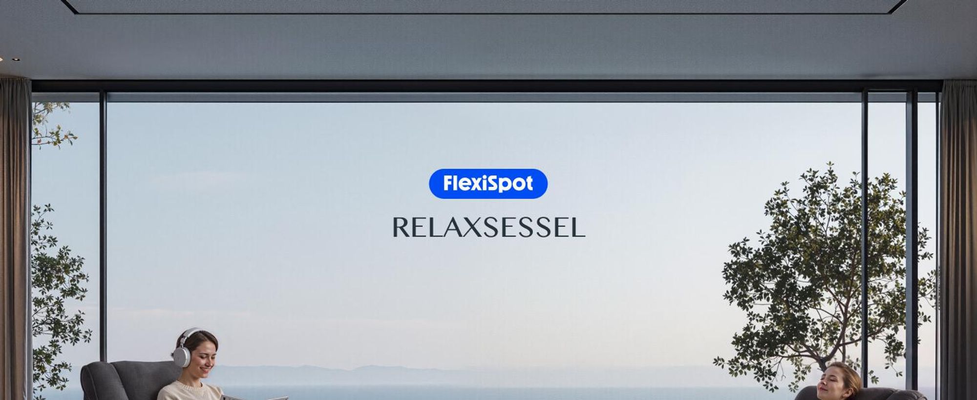 FLEXISPOT Elektrischer Relaxsessel mit Liegefunktion 105°–155° & Decke, Fernsehsessel mit Ein-Tasten-Verstellung, dick gepolstert, 150 kg, Dunkelgrau