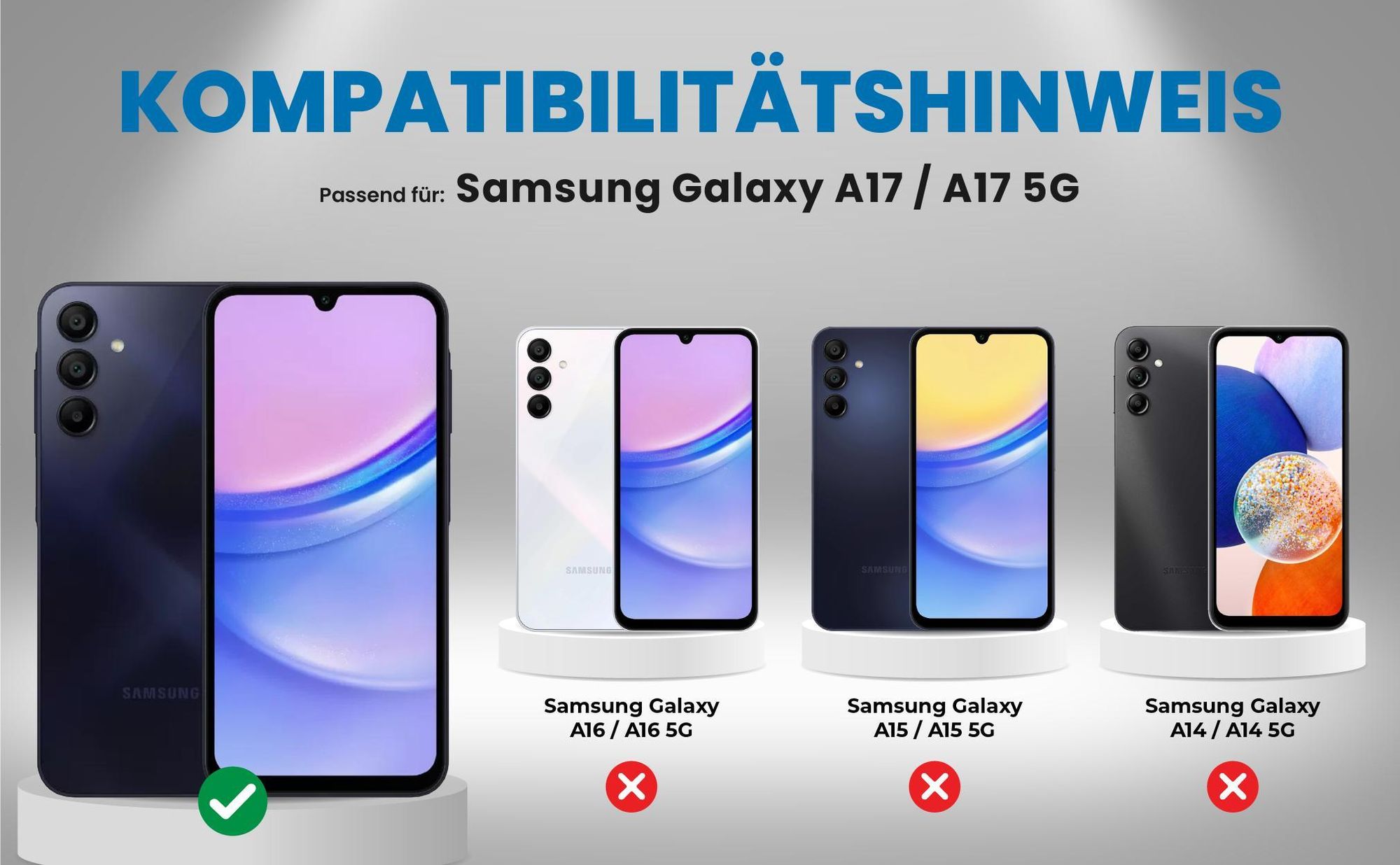 Kompatibilitätshinweise Hülle für Samsung Galaxy A17 / A17 5G