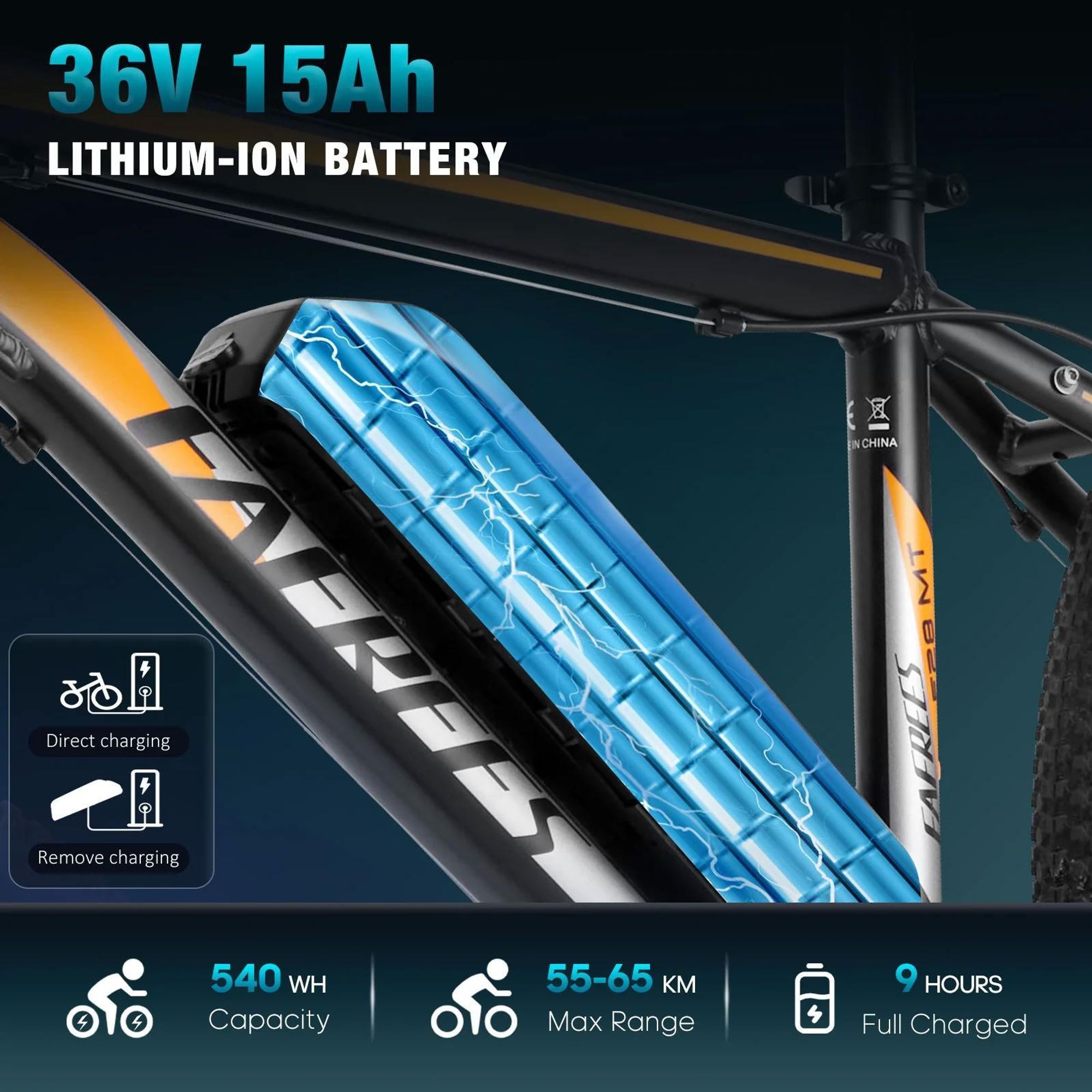 Bicicletta Elettrica | FAFREES | F28 MT | 250W 36V15Ah 27,5" Disco - Bianco-Blu