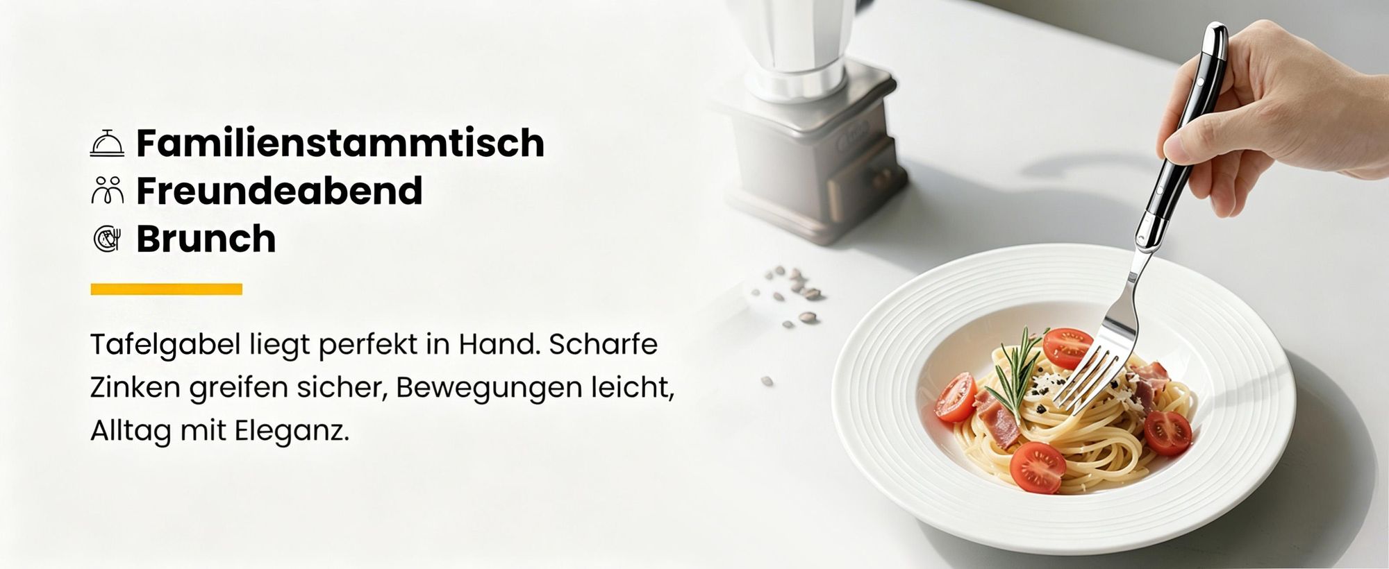 Besteck Set 6 Personen,12-tlg Steakbesteck,Edelstahl Besteckset,Cutlery Set mit 6 Steakmesser und 6 Gabeln,Essbesteck