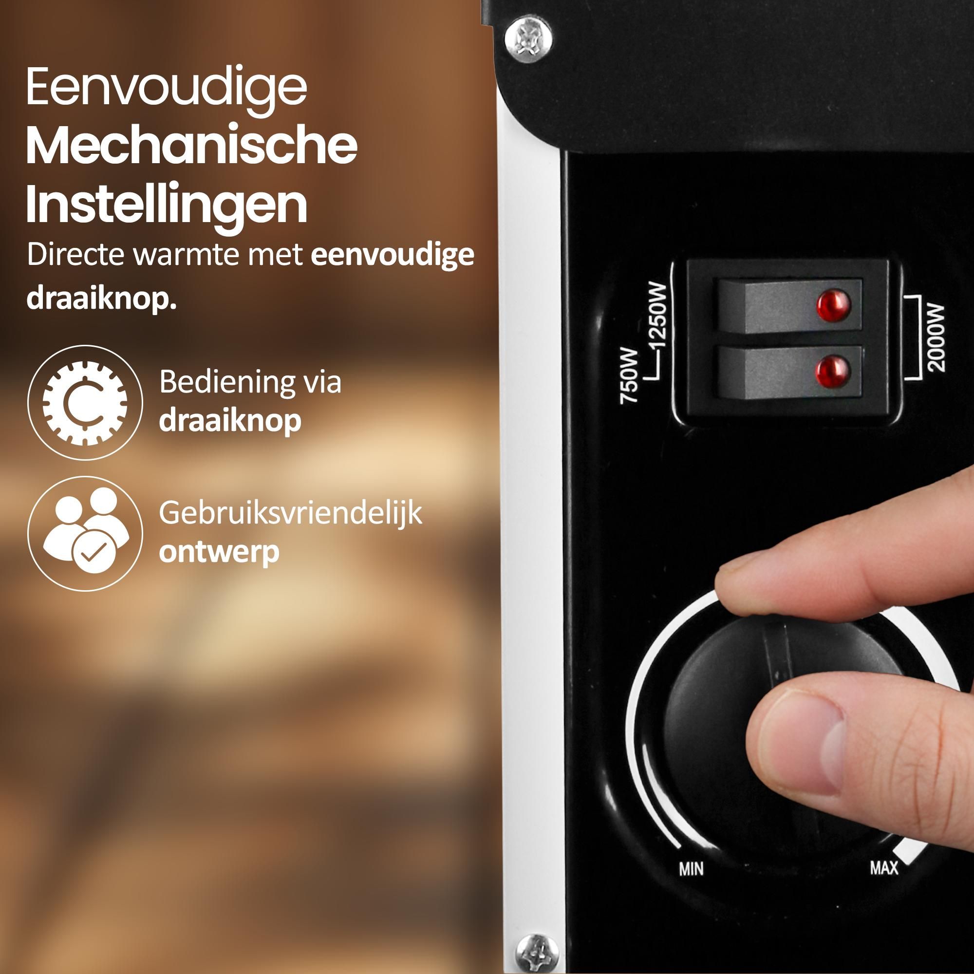 Emerio Convectorverwarming – Voor Ruimtes tot 18 m² – 3 Verwarmingsstanden – Indicatielampje – Vrijstaand – 2000 W – Wit – CH-106492.4