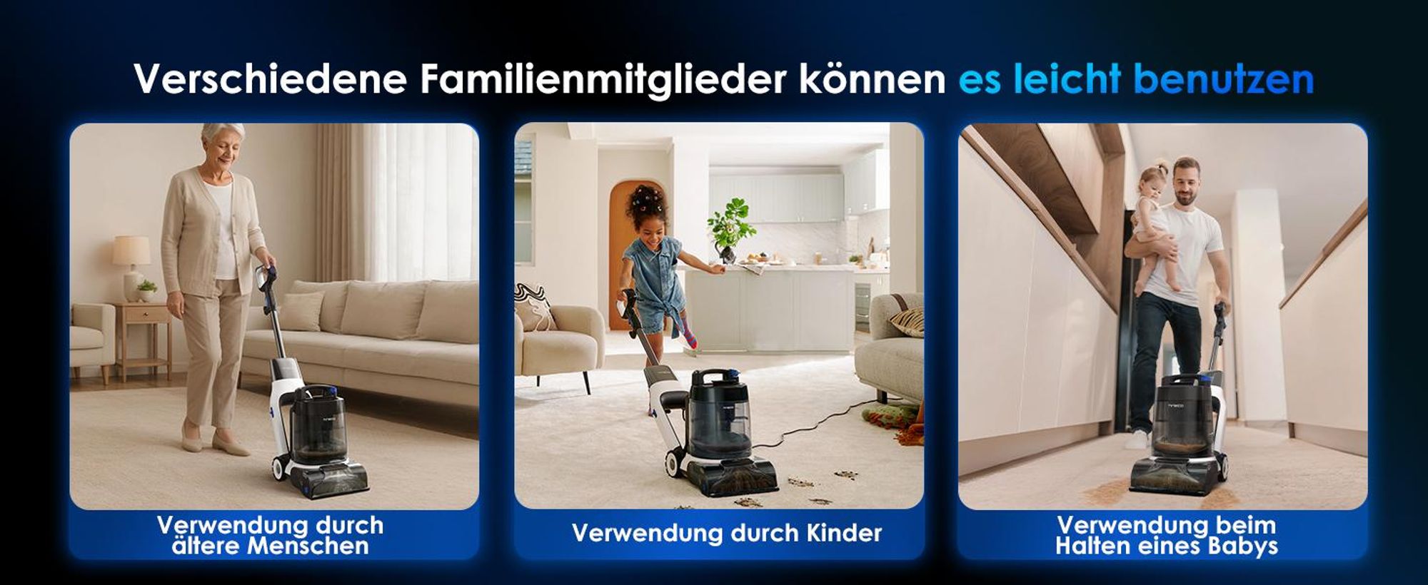 Tineco CARPET ONE Cruiser Teppichreiniger, Polsterreiniger Waschsauger mit 3-Stufen SmoothPower, DualCore Trocknung, FlashDry Selbstreinigung, iLoop