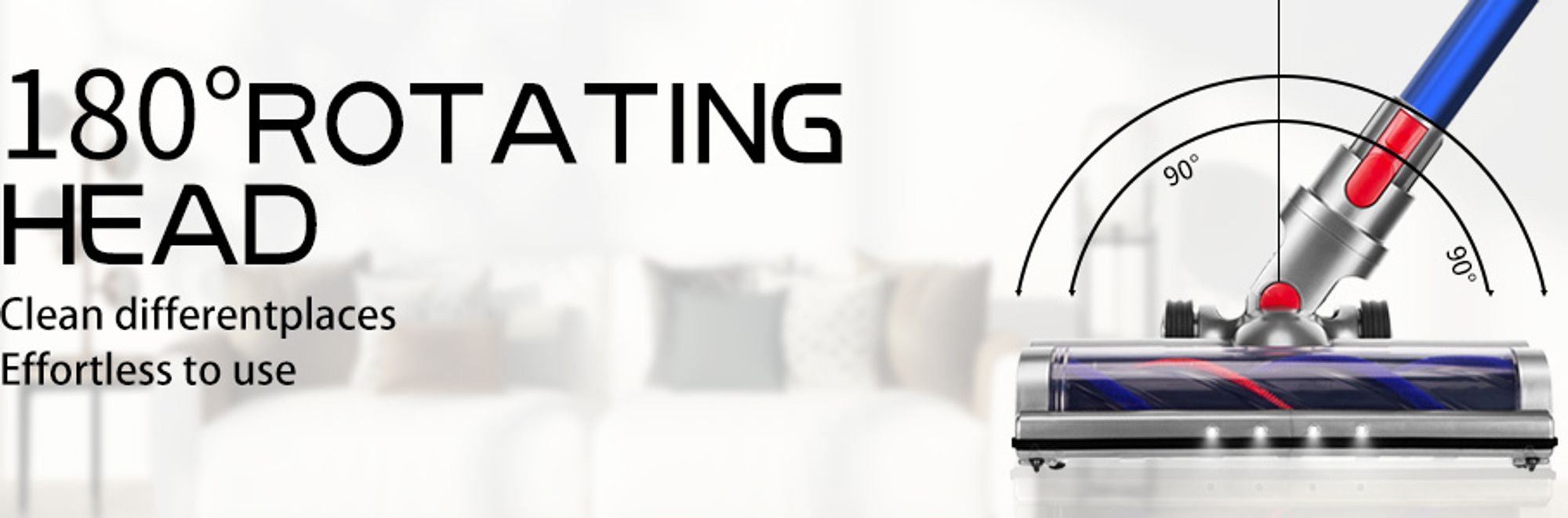 Bürste kompatibel mit Dyson V7 V8 V10 V15 V11 , Bodenbürste mit Direktantrieb und LED-Leuchten für Kurzflorige Teppiche und Hartböden
