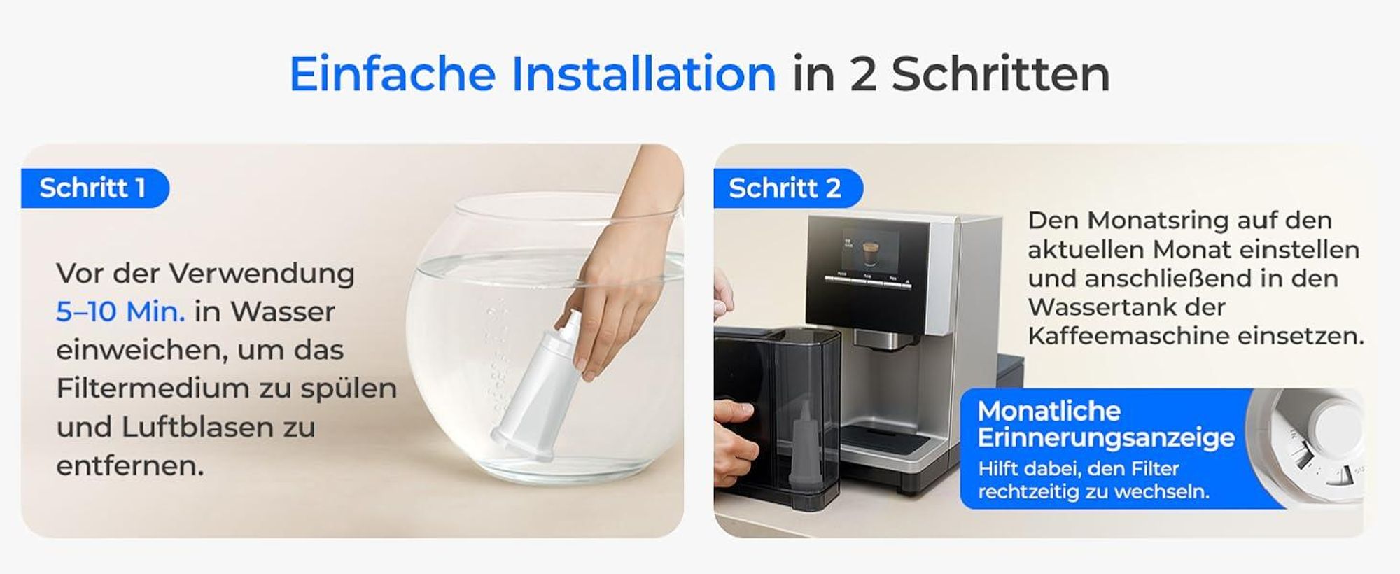 Waterdrop Wasserfilter, Ersatz für Sage® Barista Express Pro Wasserfilter, BES008, SES008/SES810/SES875/SES880/SES920/SES980/SES990 (8)