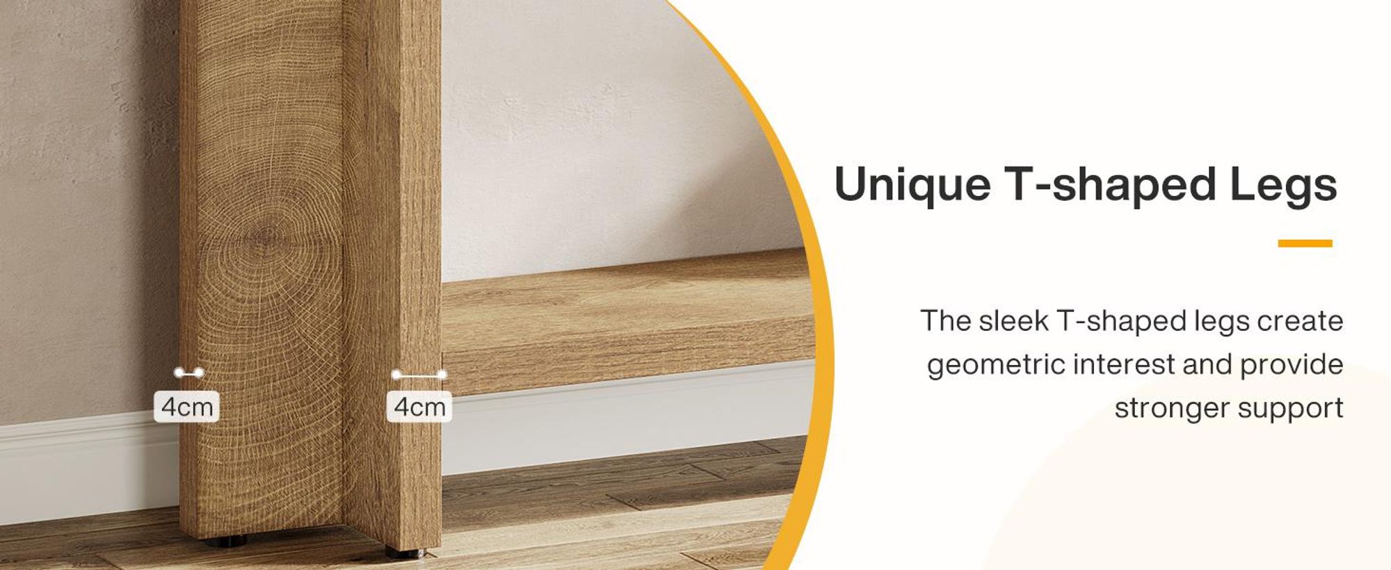 Tribesigns 150 cm Schmal Konsolentisch mit Ablage, Flurtisch, Langer Sofatisch hinter Couch für Wohnzimmer, Flur, Eingangsbereich, einfache Montage