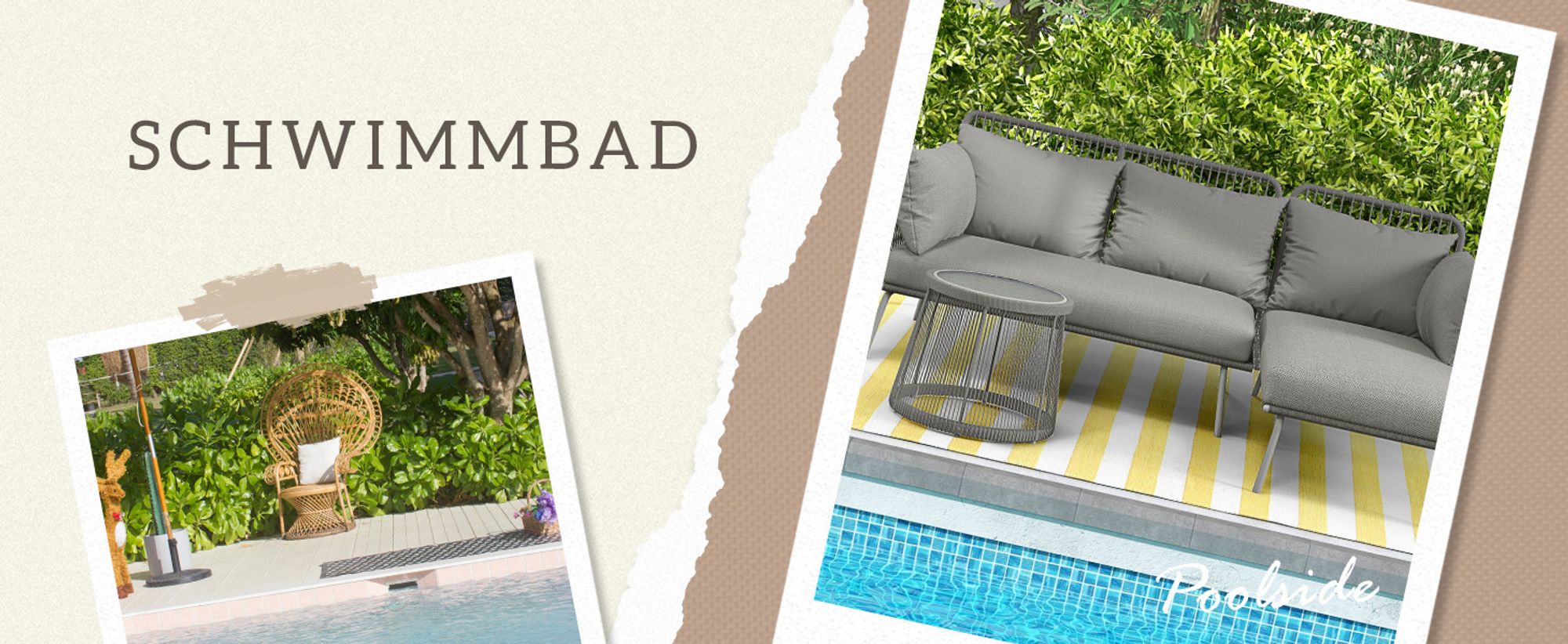 Outsunny Gartenmöbel-Set, Ecksofa & Beistelltisch, Polyrattan, Stahlrahmen, Grau