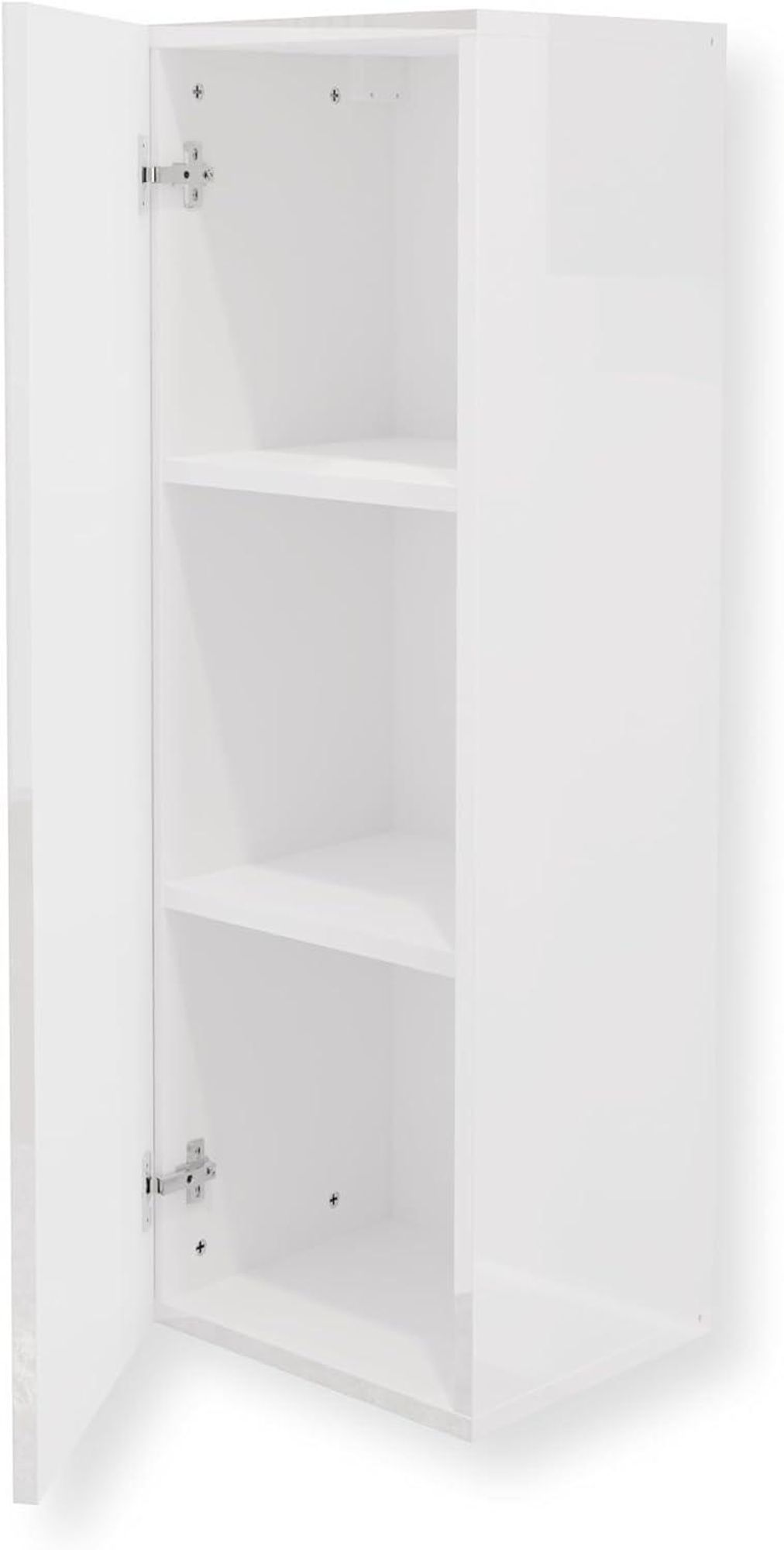 Hängeschrank Schwarz Hochglanz 35x105x32 (B x H x T) Seitenschrank Hängend Hochschrank Wohnzimmer Mehrzweckschrank