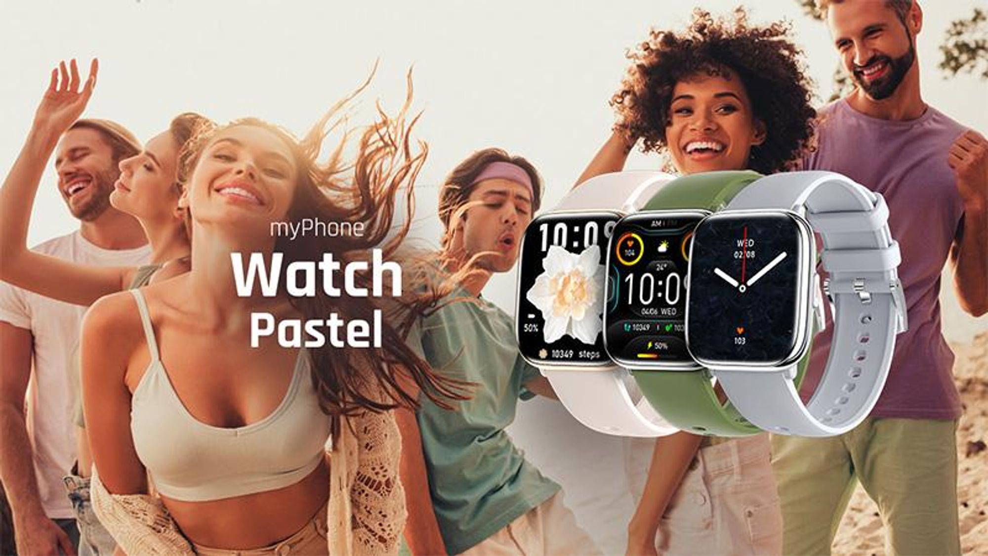 Smartwatch Myphone Watch Pastel Silver – Smartwatch Mit Anrufffunktion Und Amoled-Display