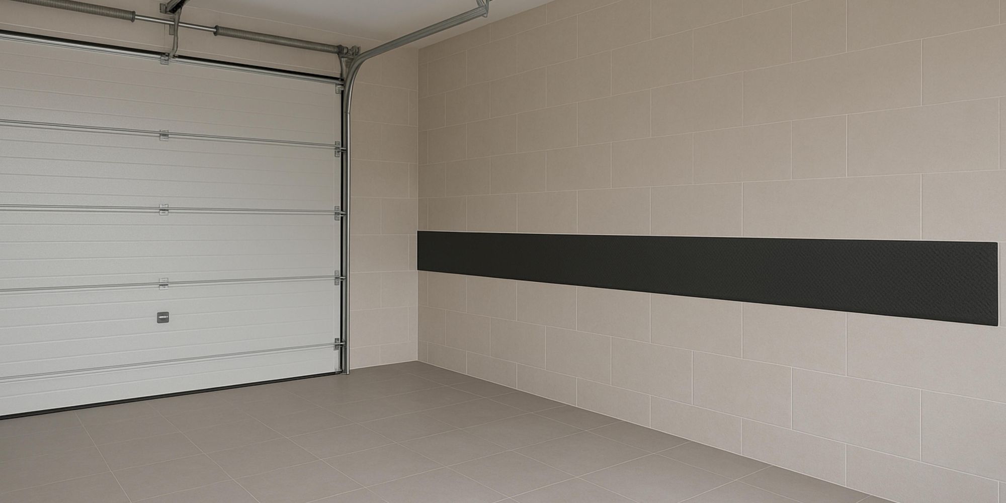 Garagen-Wandschutz selbstklebend 40x20x1,5 cm, Türkantenschutz aus EVA-Schaum, Waffelstruktur für Stoßdämpfung, EVI GARAGE, Schwarz