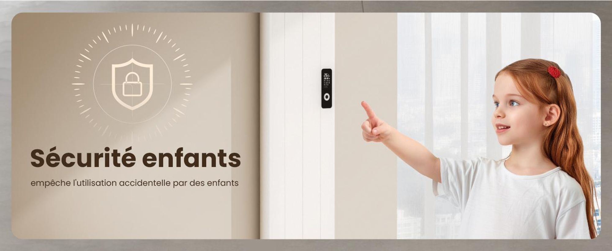 EMKE® Chauffage électrique 1000W Ecran LCD Blanc Convecteur électrique 1600x362x60mm WiFi + Alexa/Google Home, Montage mural Radiateur électrique pour pièce de 9m