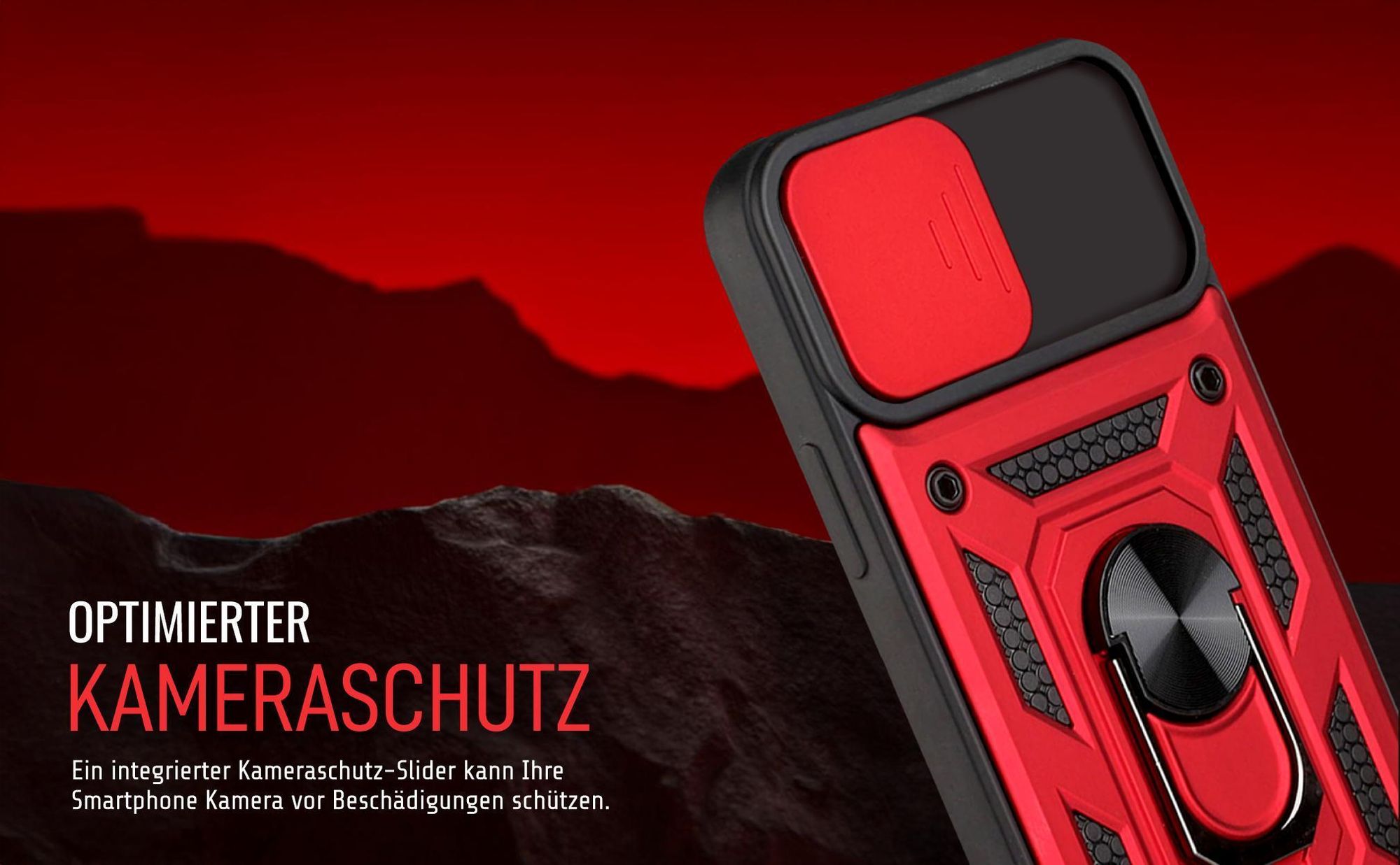 Handyhülle in Rot für Apple iPhone 17e mit Kameraslider