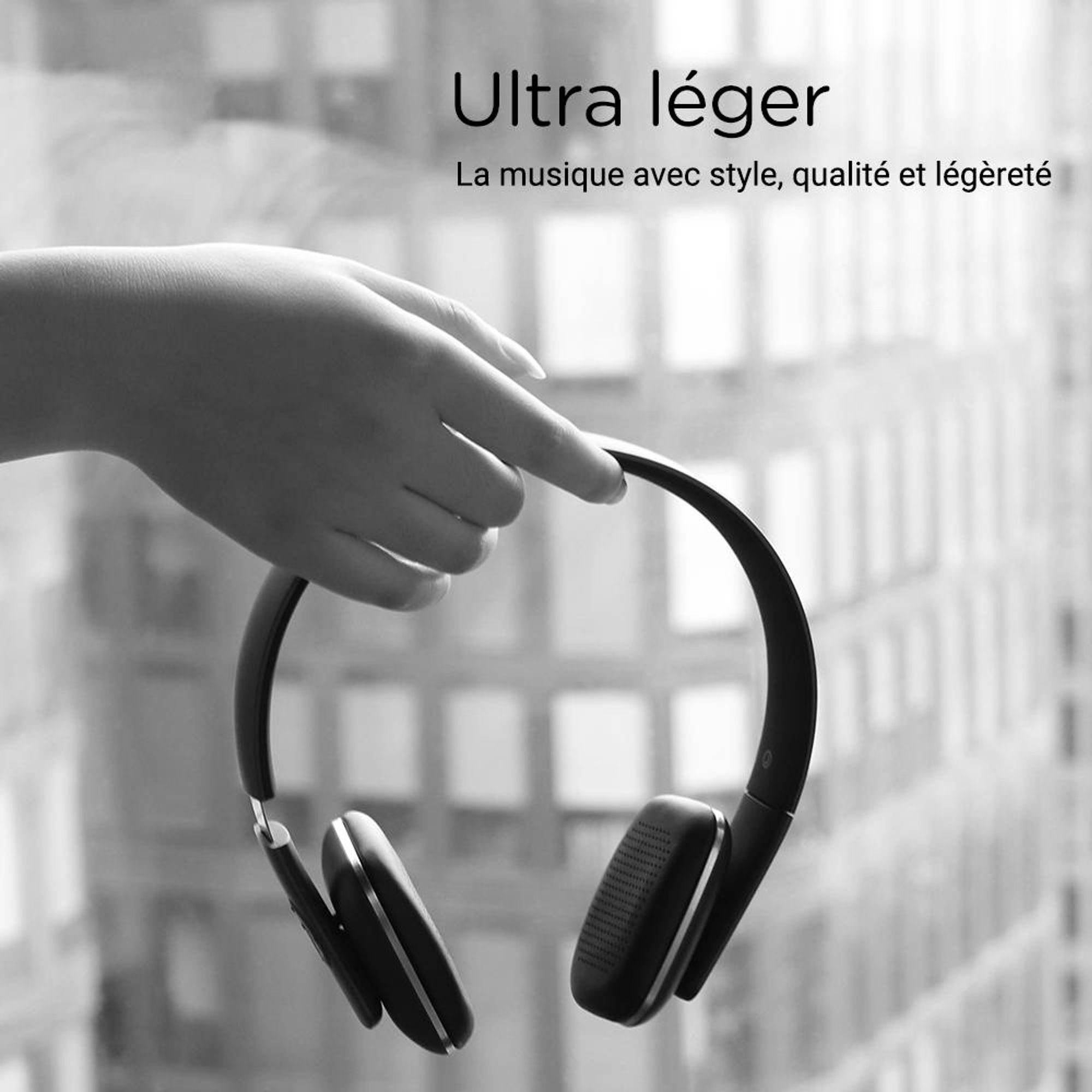 August EP636B Casque Bluetooth v4.0 NFC noir