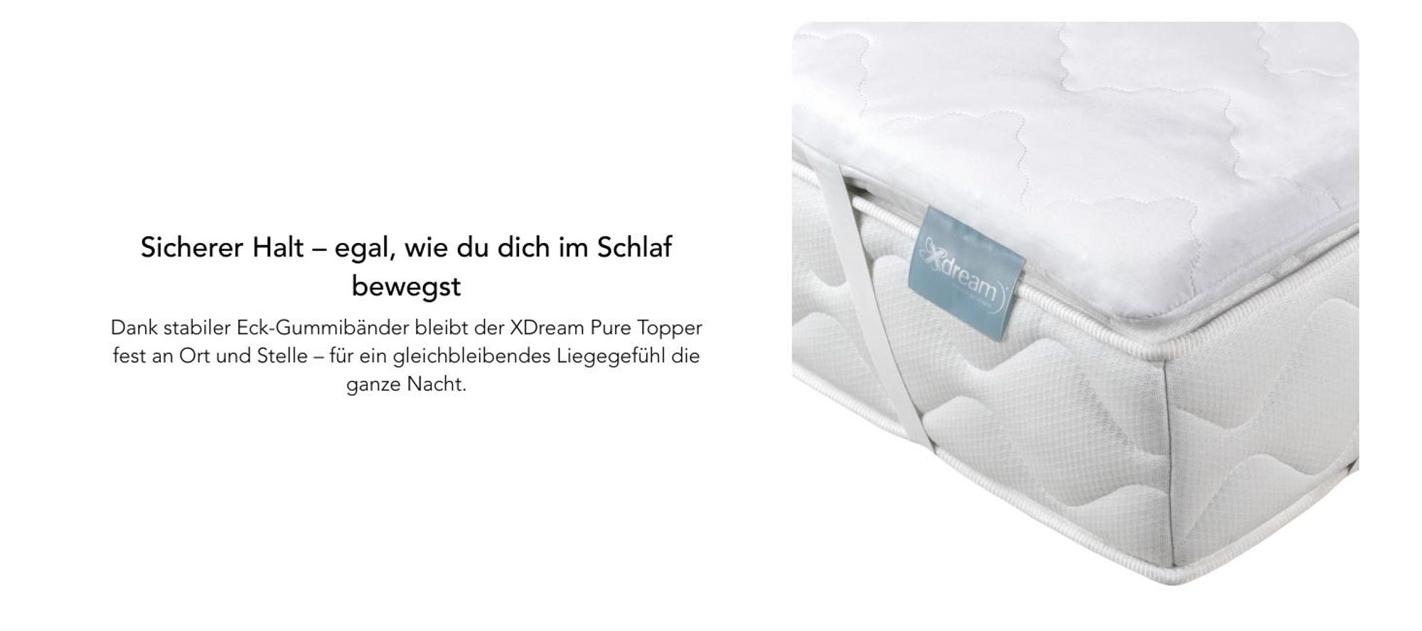 Ergonomische comfortschuim toplaag | 120 x 200 | geschikt voor alle matrassen | XDREAM Pure matrasbeschermer