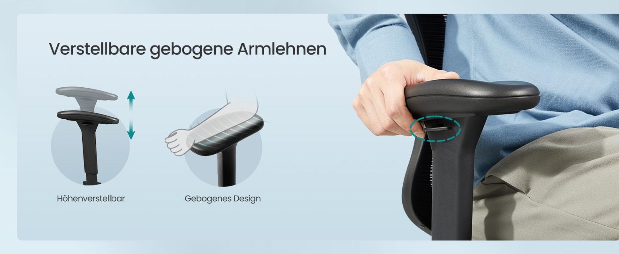 SONGMICS Chefsessel, ergonomisch, verstellbare Lendenstütze und Kopfstütze, schwarz