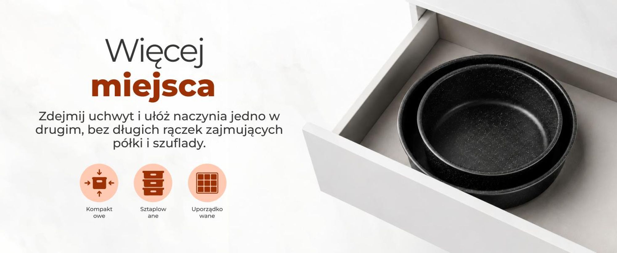 Naczynia kuchenne Glissimo – 15-częściowy zestaw ceramicznych patelni z wyjmowanym uchwytem – nieprzywierające – do wszystkich rodzajów kuchenek – bez i BPA – można je układać w stosy