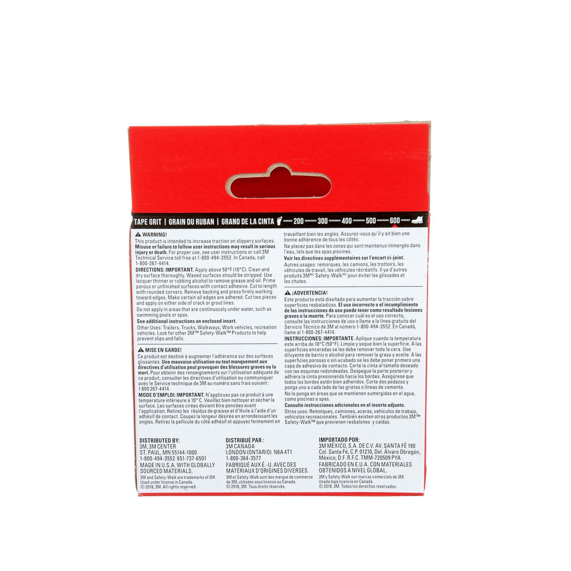 3M Safety-Walk Antirutschbelag 610B, Schwarz, 101 mm x 4,57 m, Innen/Außen, für Treppen und Rampen, Hochleistung