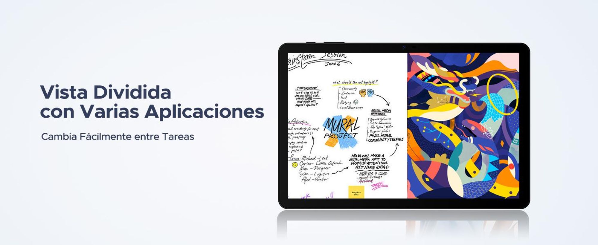 POCKAM P10 PRO, 48 (8+40) GB + 128 GB, 10 pulgadas, Android 16, batería de 8800 mAh, incluye teclado, ratón, lápiz óptico, funda, etc., Bluetooth 5.0, Wi-Fi 5G, Gemini AI, conector de auriculares de 3.5 mm