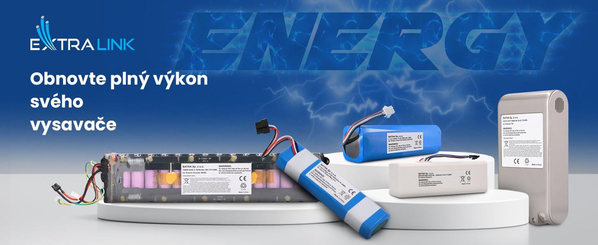 Náhradní akumulátor pro Roidmi EVE Plus Xclea H30, 5000 mAh, 14,4 V