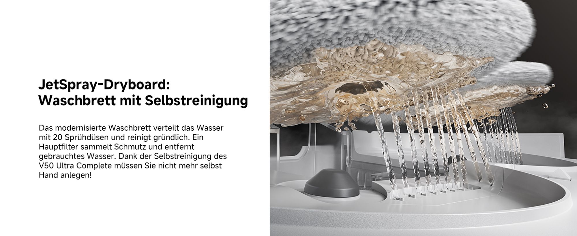 MOVA V50 Ultra Complete Saugroboter mit Wischfunktion, Einer Saugkraft von 24000Pa,anhebbare Navigation,Warmwasser-Wischen mit DuoSolution-System,Weiß