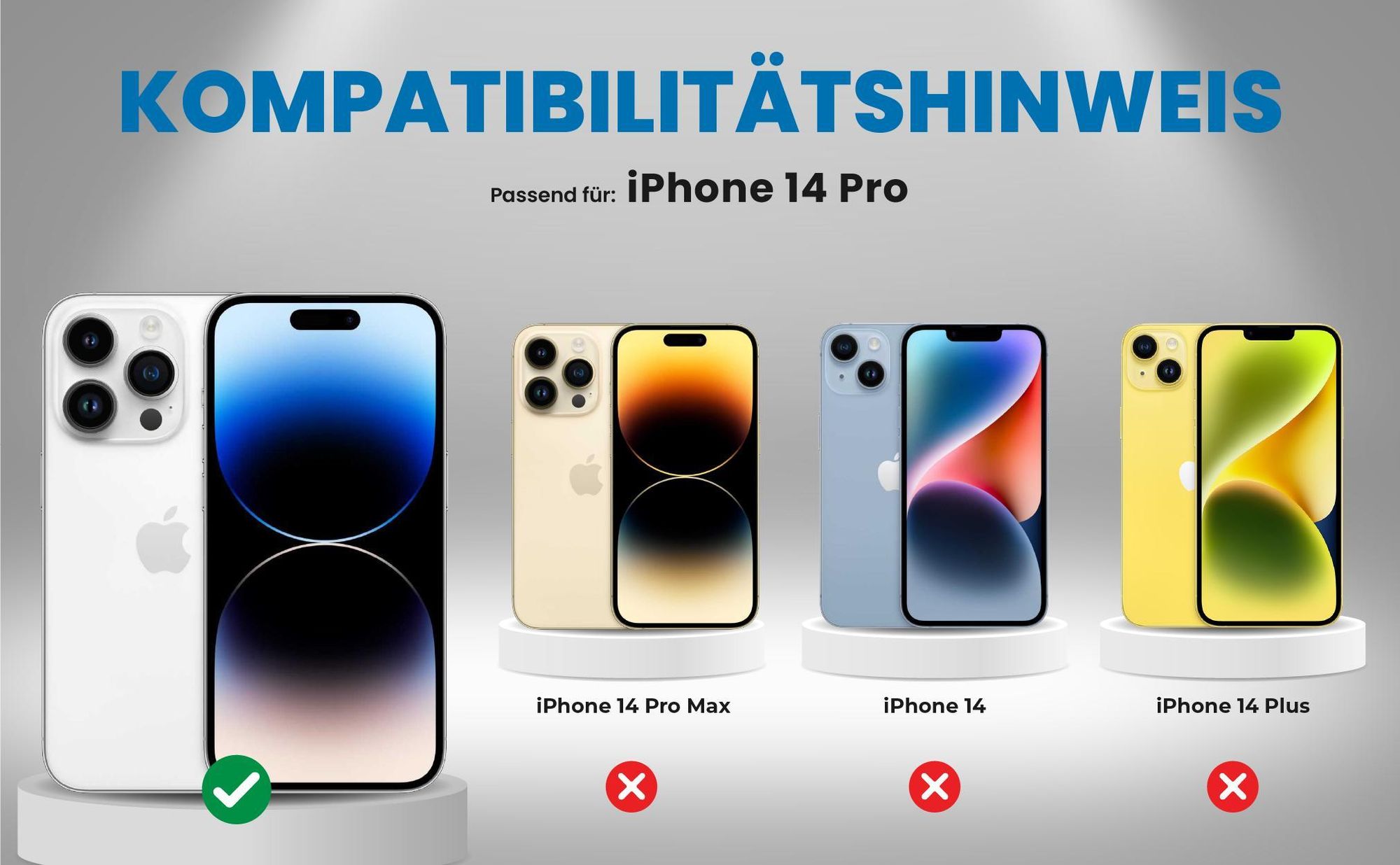 Kompatibilitätshinweise Hülle für Apple iPhone 14 Pro