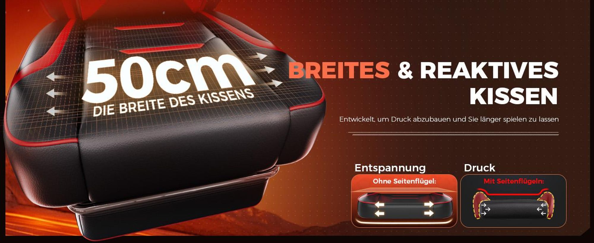 GTPLAYER Gaming Stuhl mit Fußstütze, Ergonomischer Bürostuhl 150kg, Gaming Sessel mit Lendenwirbelstütze Kopfstütze, Höhenverstellbarer Computerstuhl