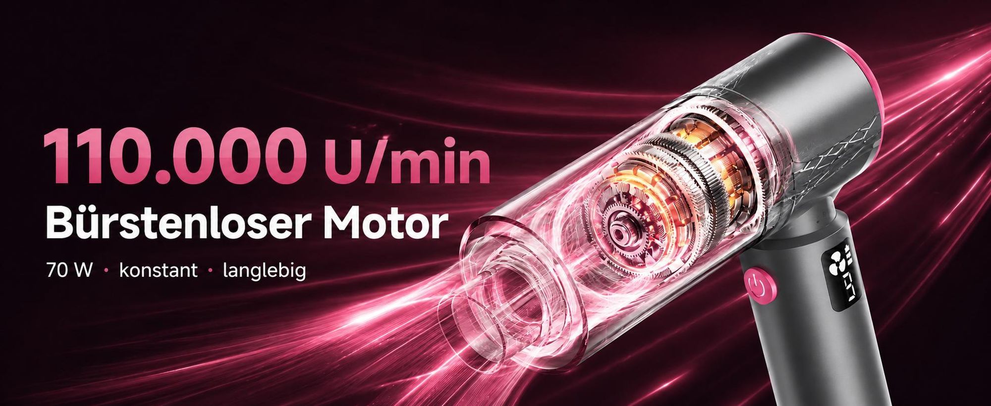 4-In-1 Handstaubsauger, 20000PA Akku-Handstaubsauger, LED kabelloser Autostaubsauger,Staubsauger&Gebläse, Mini Staubsauger für Auto, Zuhause, Haustier