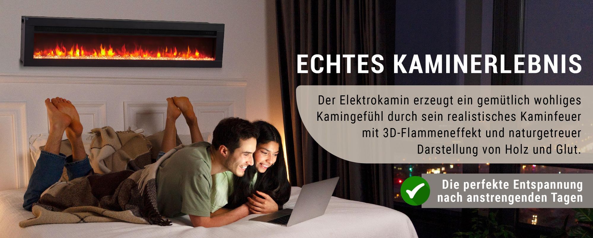 Elektrokamin BALDERIA Agnes 50 - 3in1 Stand-, Wand- oder Einbaukamin