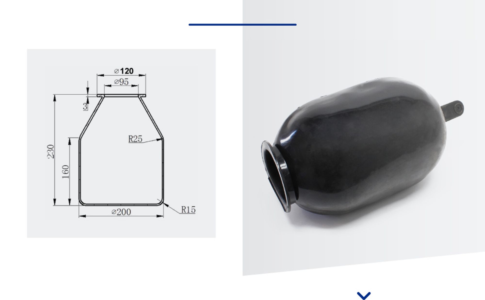 Wiltec Ersatzteil für Membrankessel 20-24 l EPDM-Membran für Druckbehälter, Druckausgleichsgefäß für Hauswasserwerk mit Druckkessel