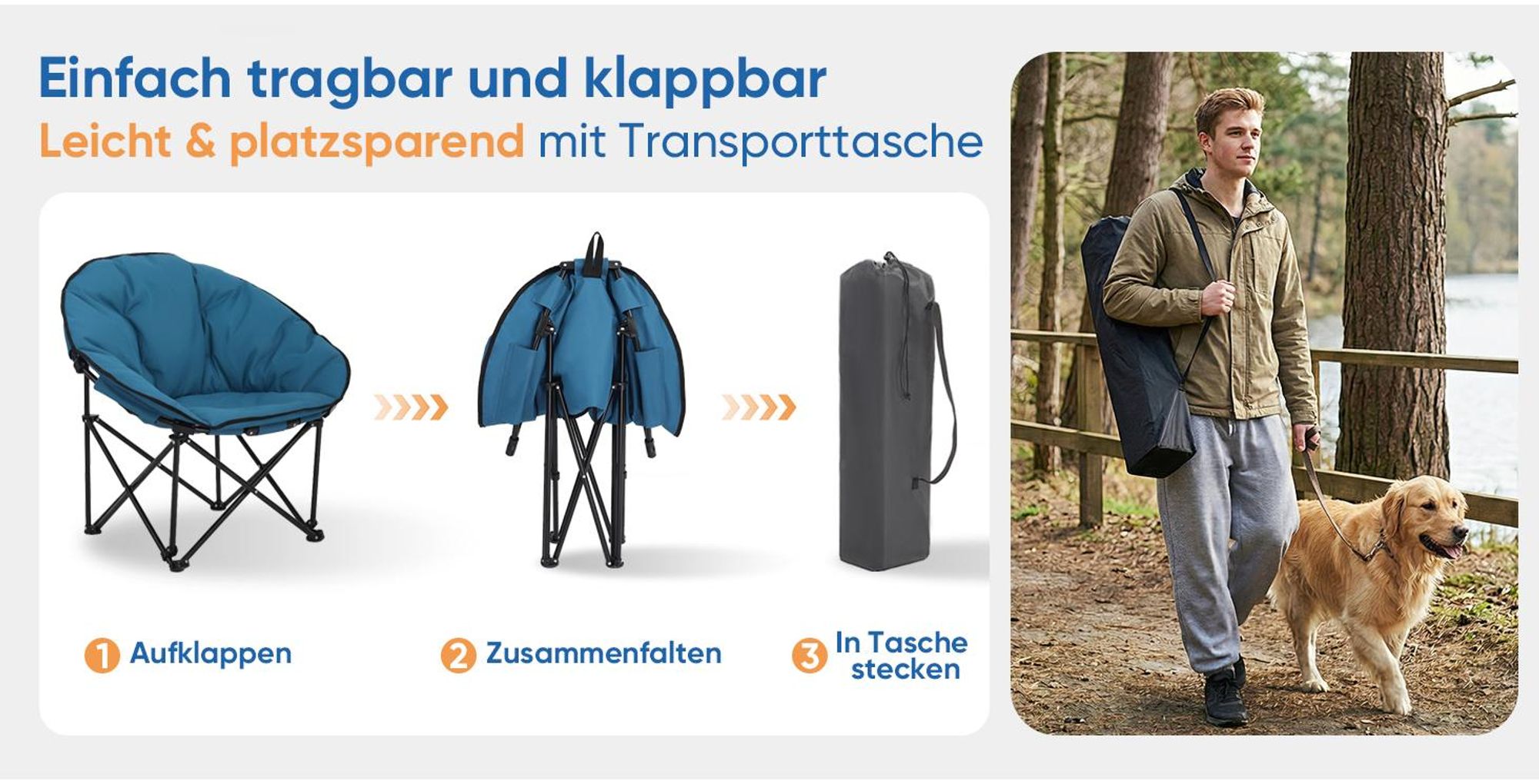 Sekey 2er Set Klappstuhl Gepolstert Camping Klappsessel XXL Campingstuhl Faltbar Gartenstuhl Klappbar Sessel bis 140KG