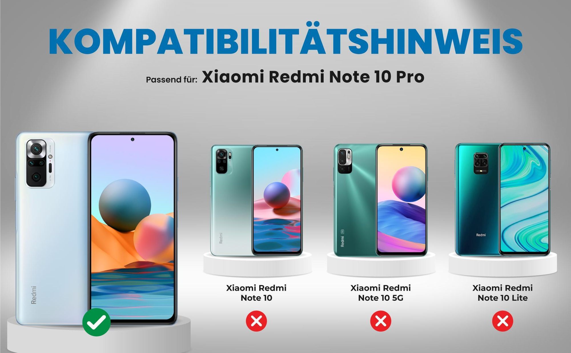 Kompatibilitätshinweise Hülle für Xiaomi Redmi Note 10 Pro