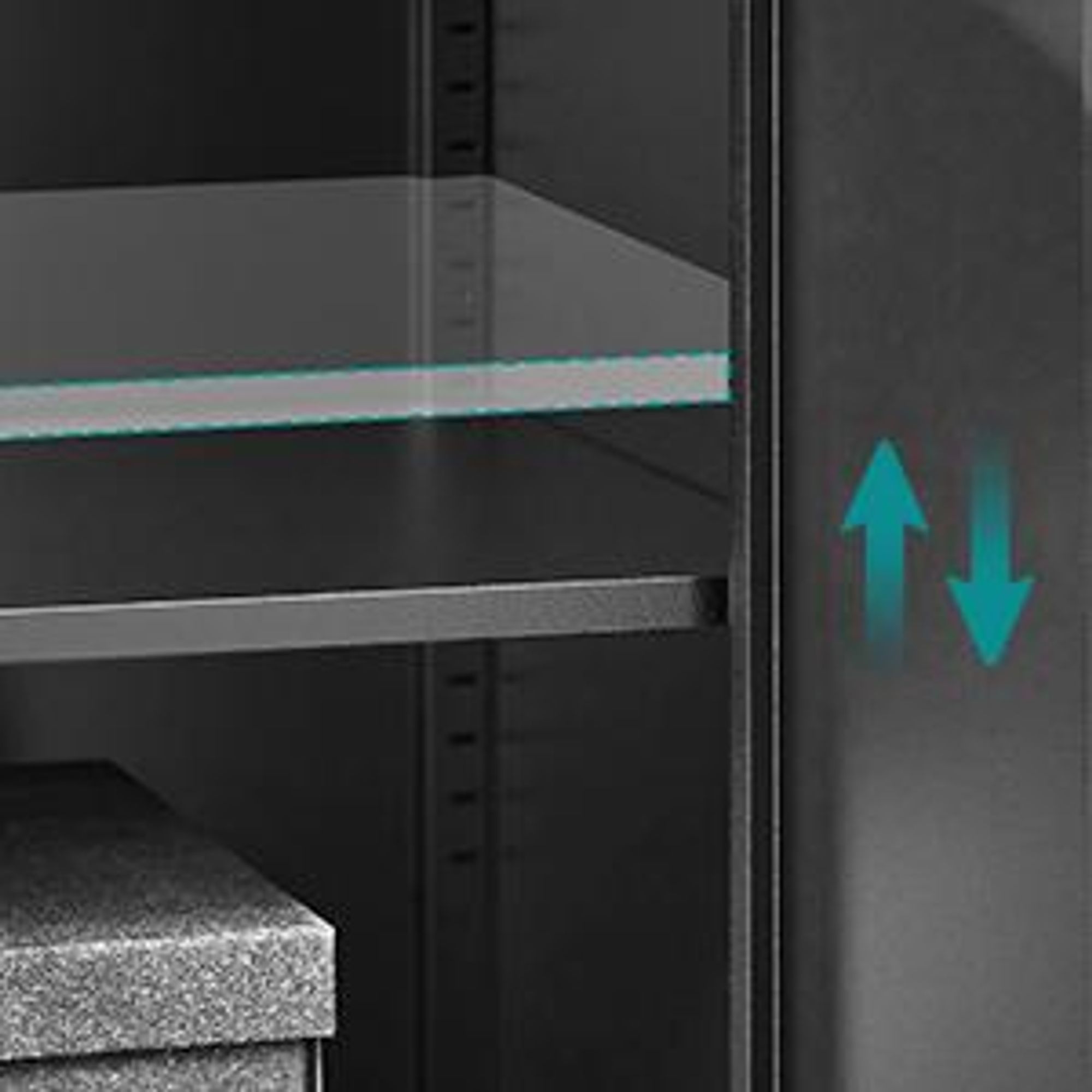 SONGMICS Aktenschrank, Mehrzweckschrank, Büroschrank mit 2 Türen, Schrank abschließbar, aus Stahl Schwarz