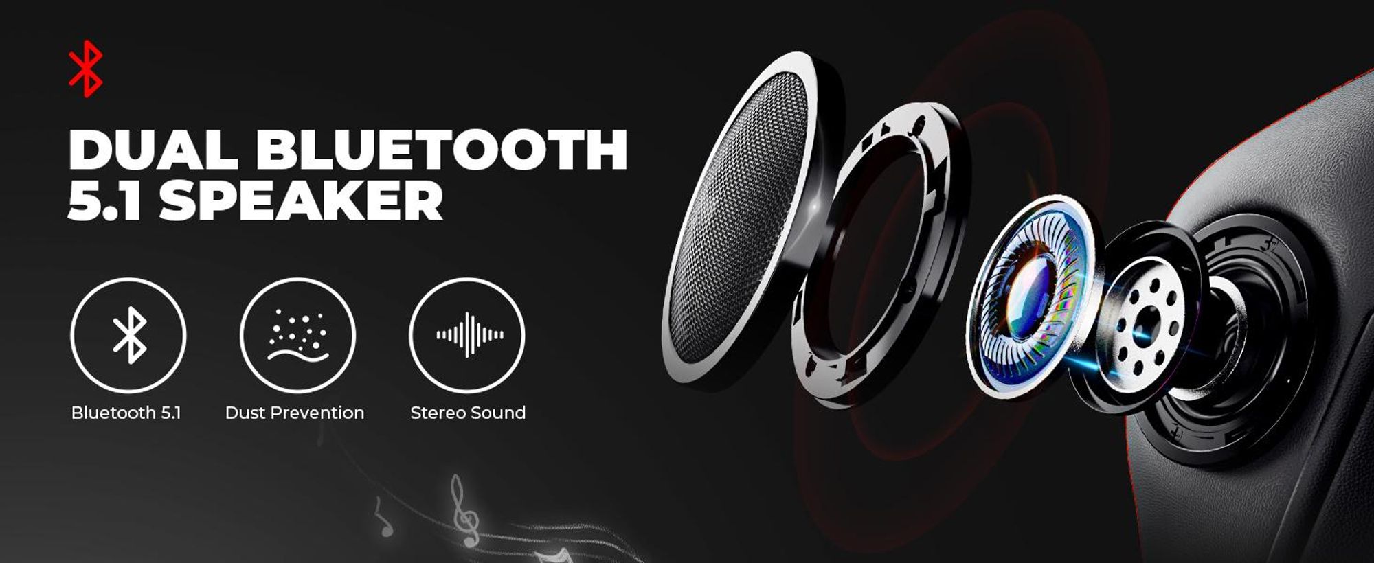 GTPLAYER Gaming-Stuhl ACE PRO, Ergonomischer Bürostuhl Neigbare Armlehnen Mit Fußstütze, Hi-Fi Lautsprecher, Beeindruckende Klang-atmosphäre, Rotwein
