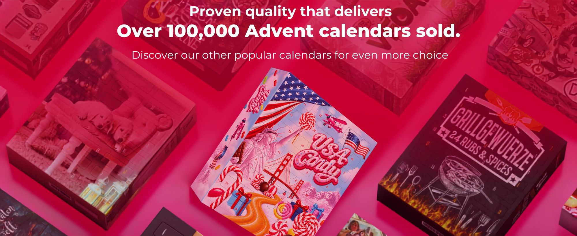 BOXILAND® US Sweets adventný kalendár 2026, 24 americké sladkosti, candy