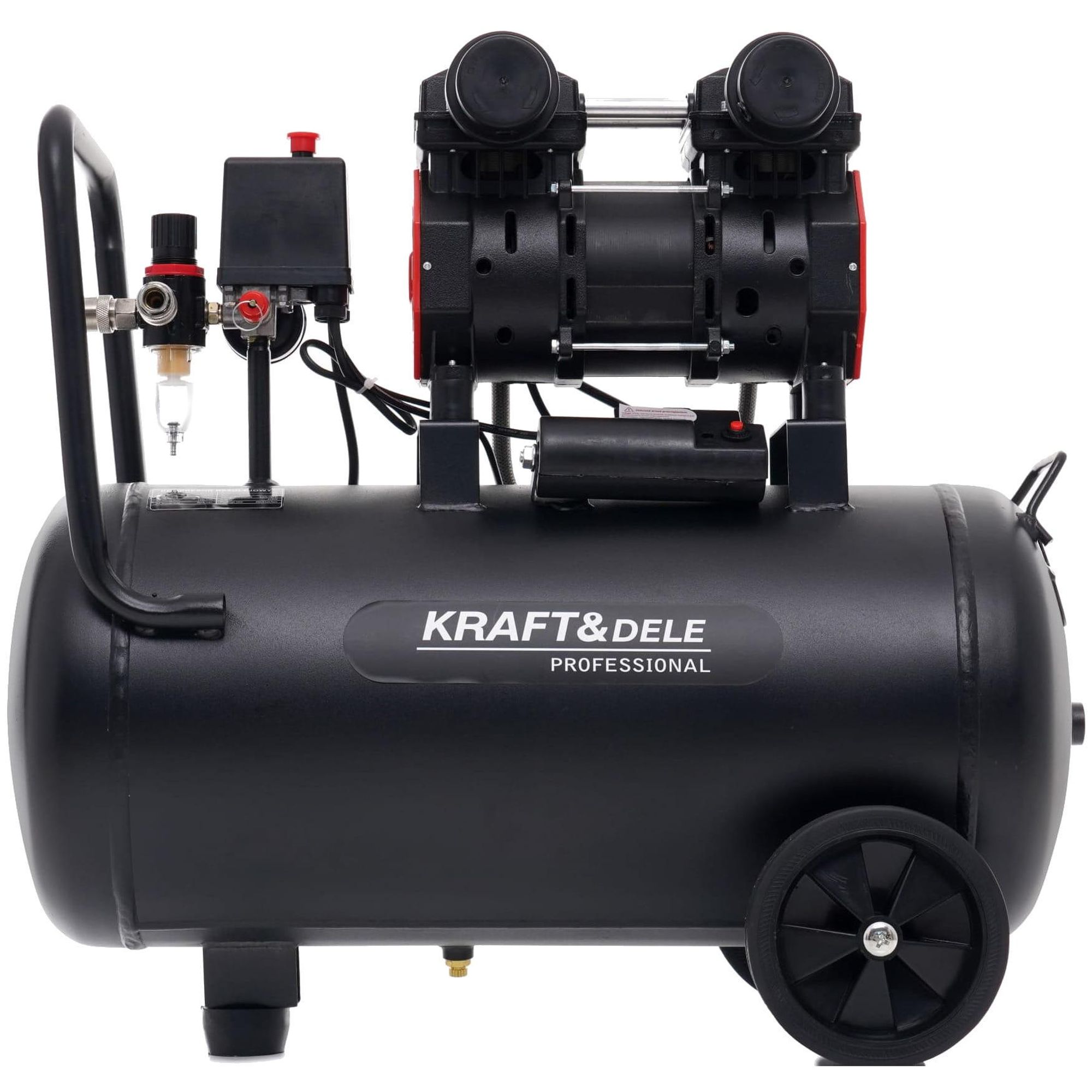 KRAFT&DELE | Ölfrei Kompressor, 50L, Flüsterkompressor, Ölfrei Luftkompressor, Druckluftkompressor