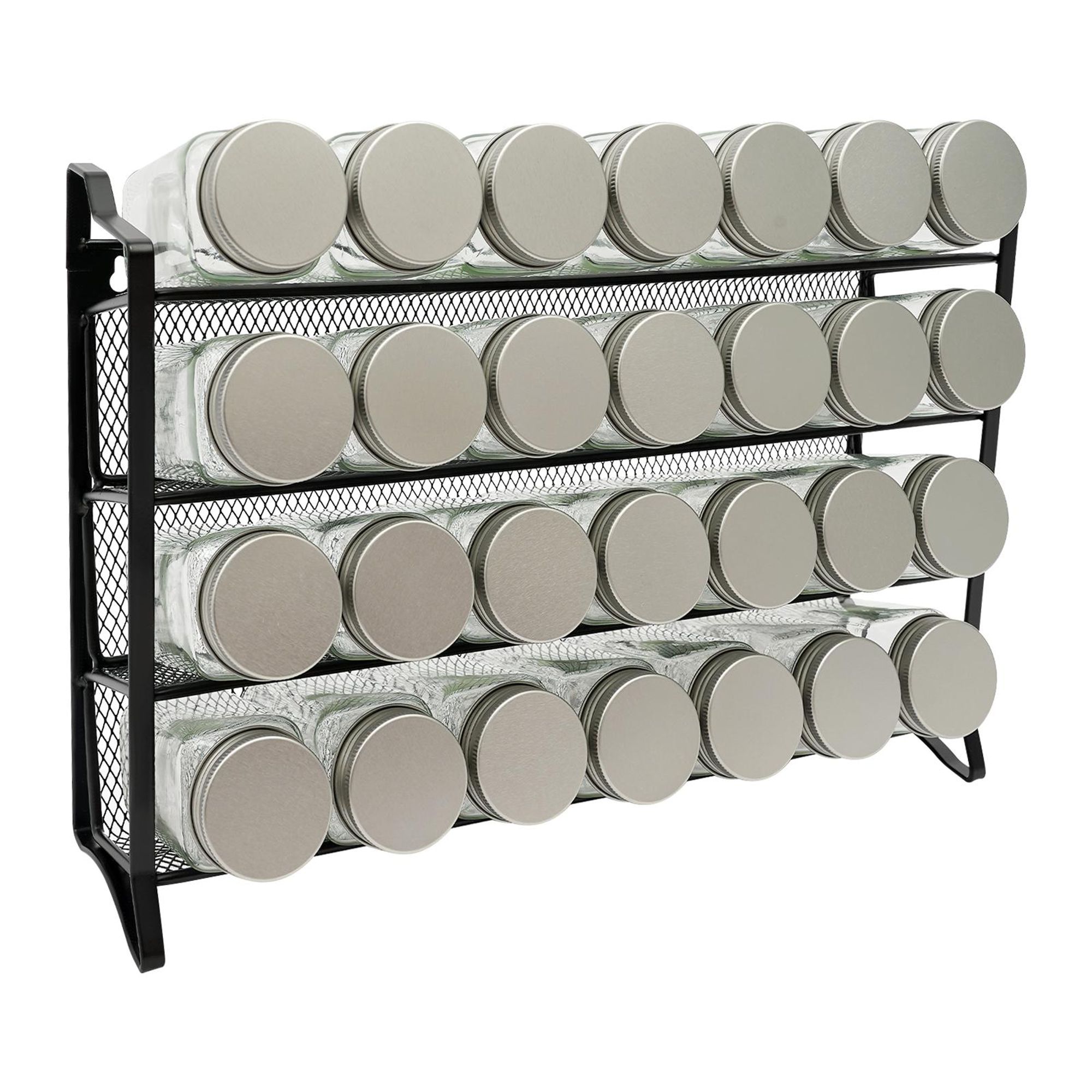 Gewürzregal-Organizer, Gewürz-Organizer mit 28 leeren Gewürz dosen, Spice-Rack-Organizer
