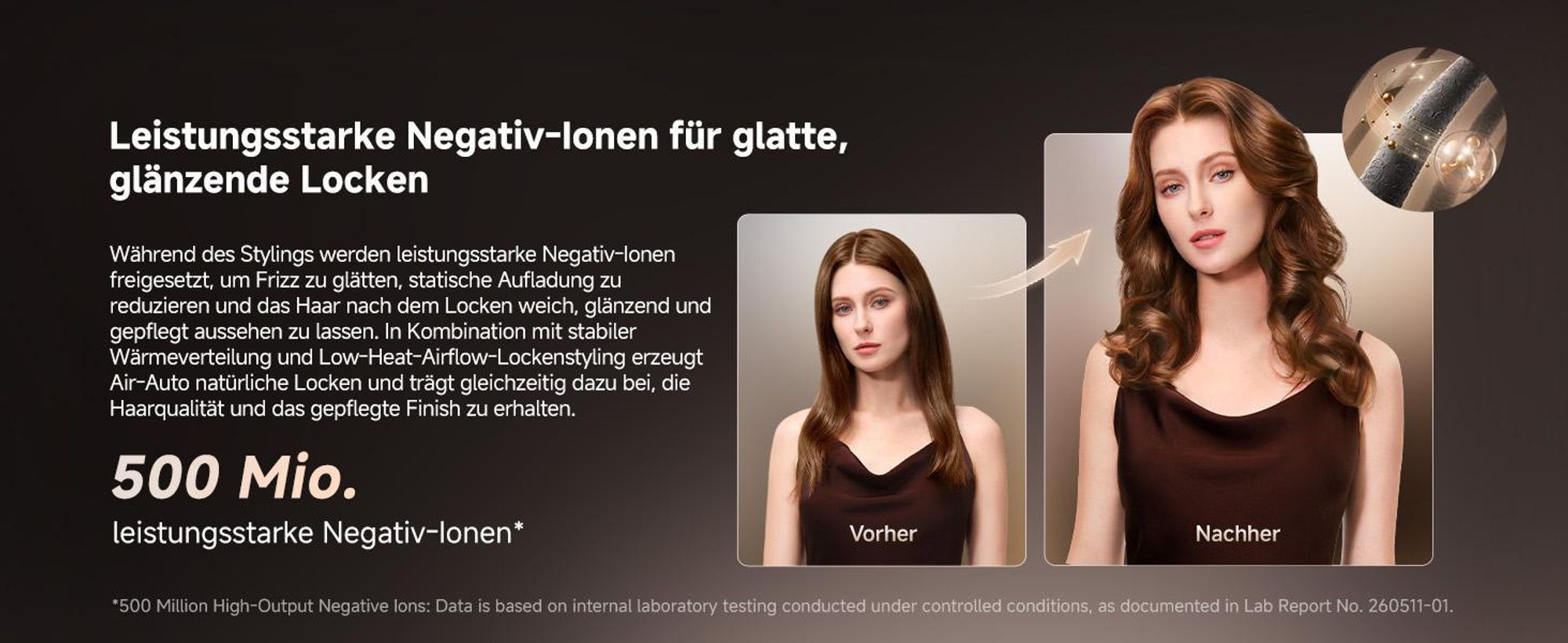 DREAME Air-Auto One-Touch Lockenstab,MCH-Heizsystem,360°-Lockenfunktion,LED,NTC-Temperaturregelung,3 Heizstufen,Verwicklungsschutz,2,8m Länge,Gold